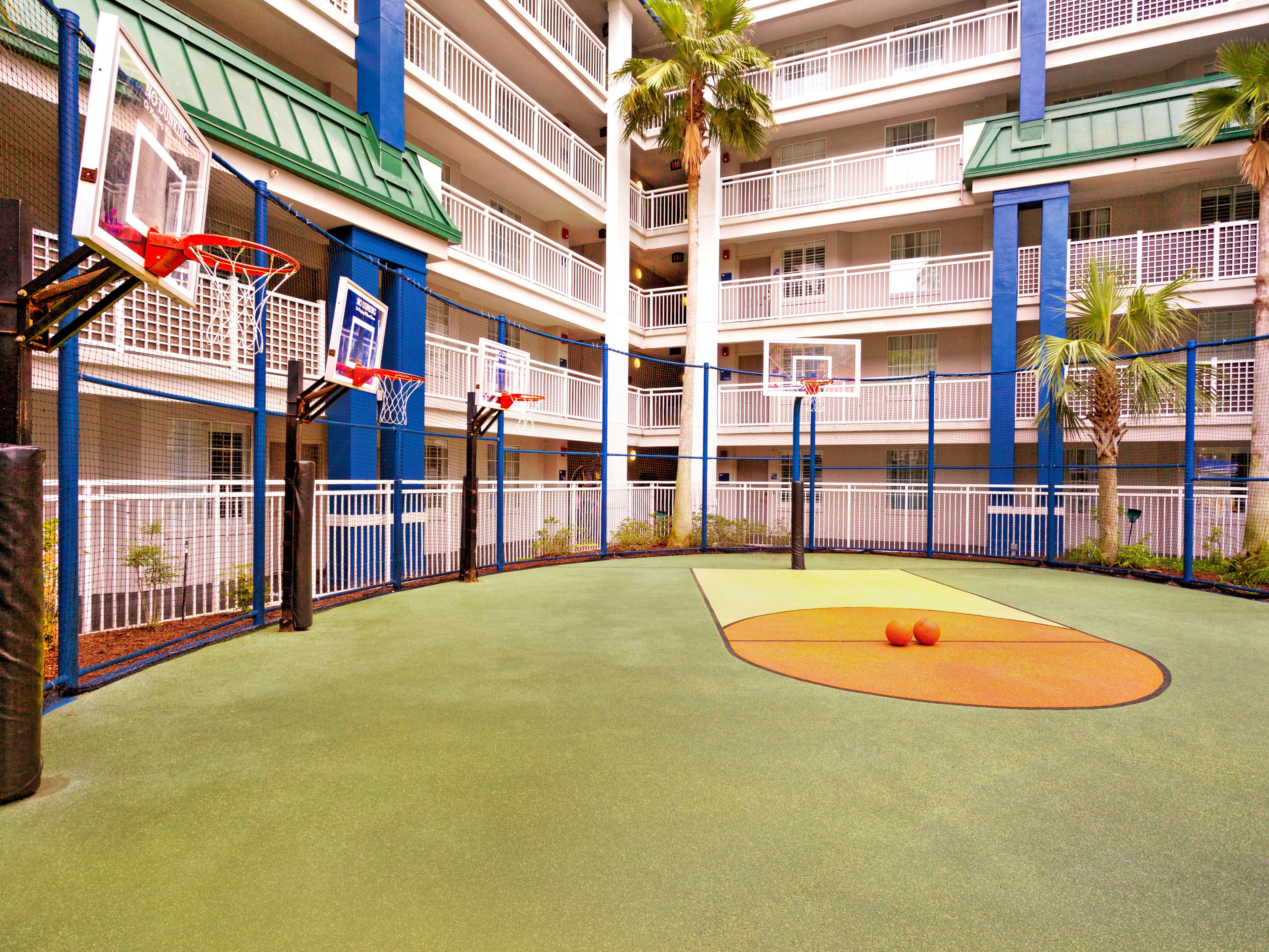 Shoot some hoops in our basketball court