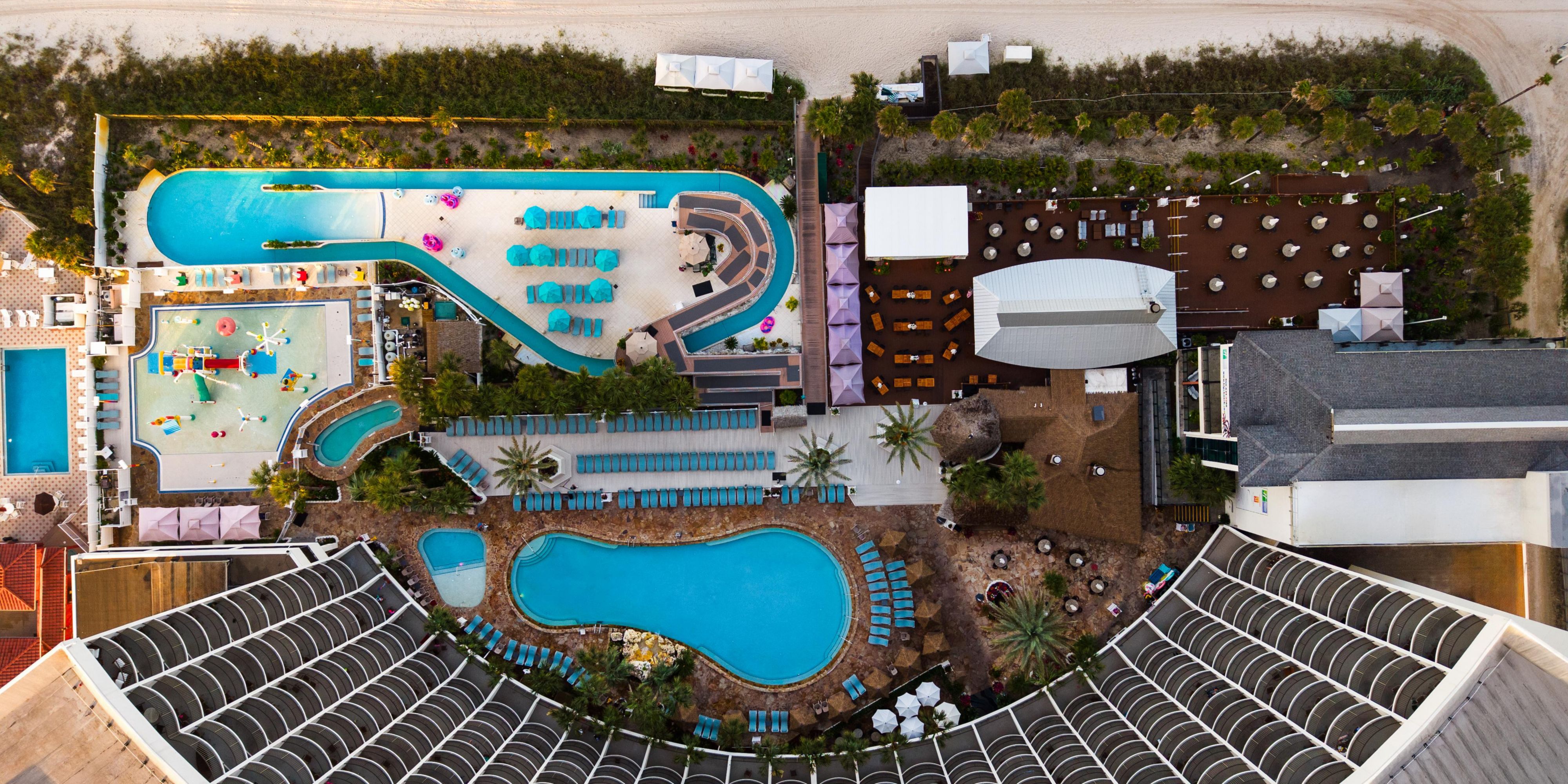 Discover poolside relaxation just steps from the beach.