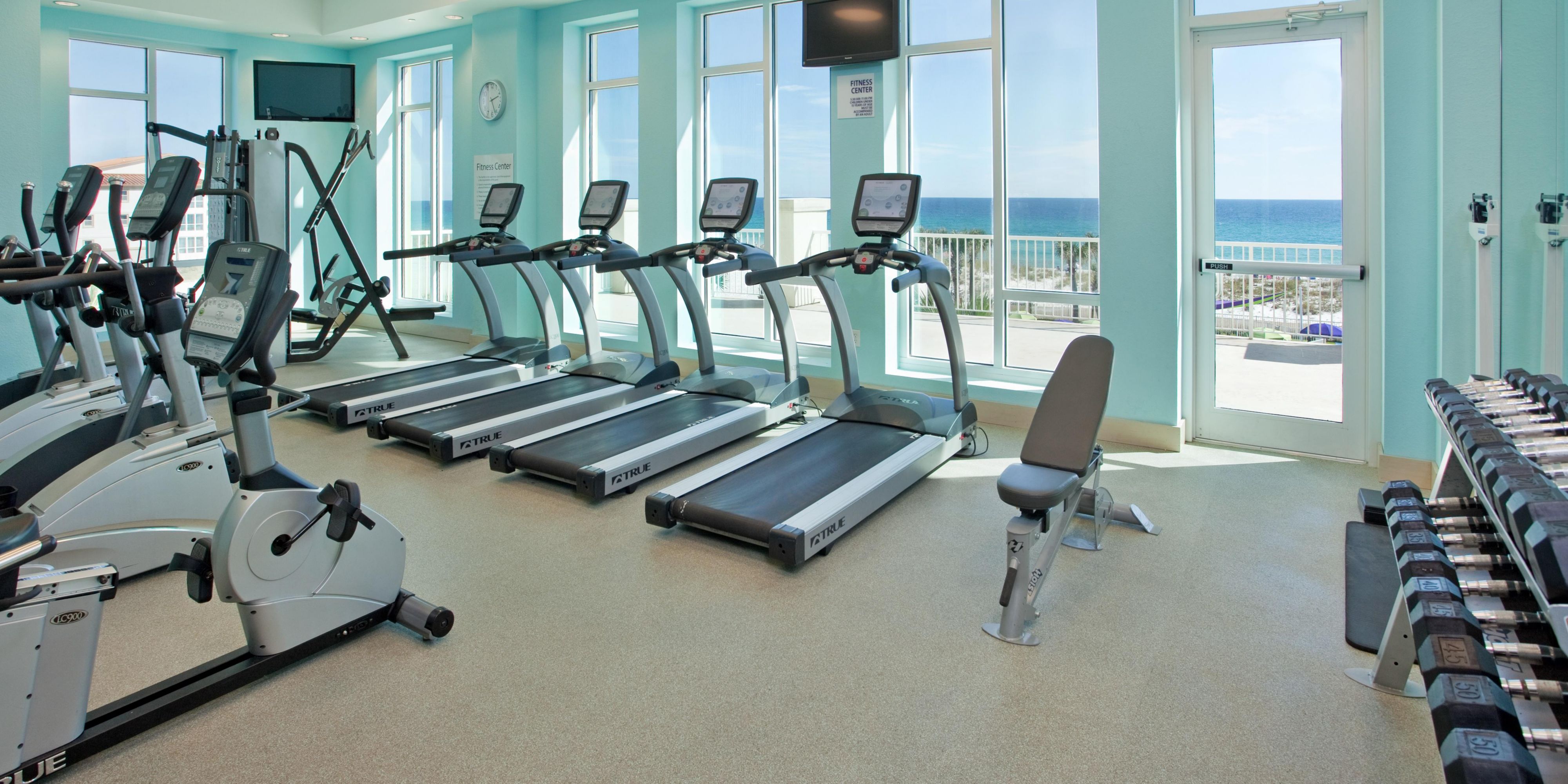 Work out at our firness center w/ Beautiful Gulf Views
