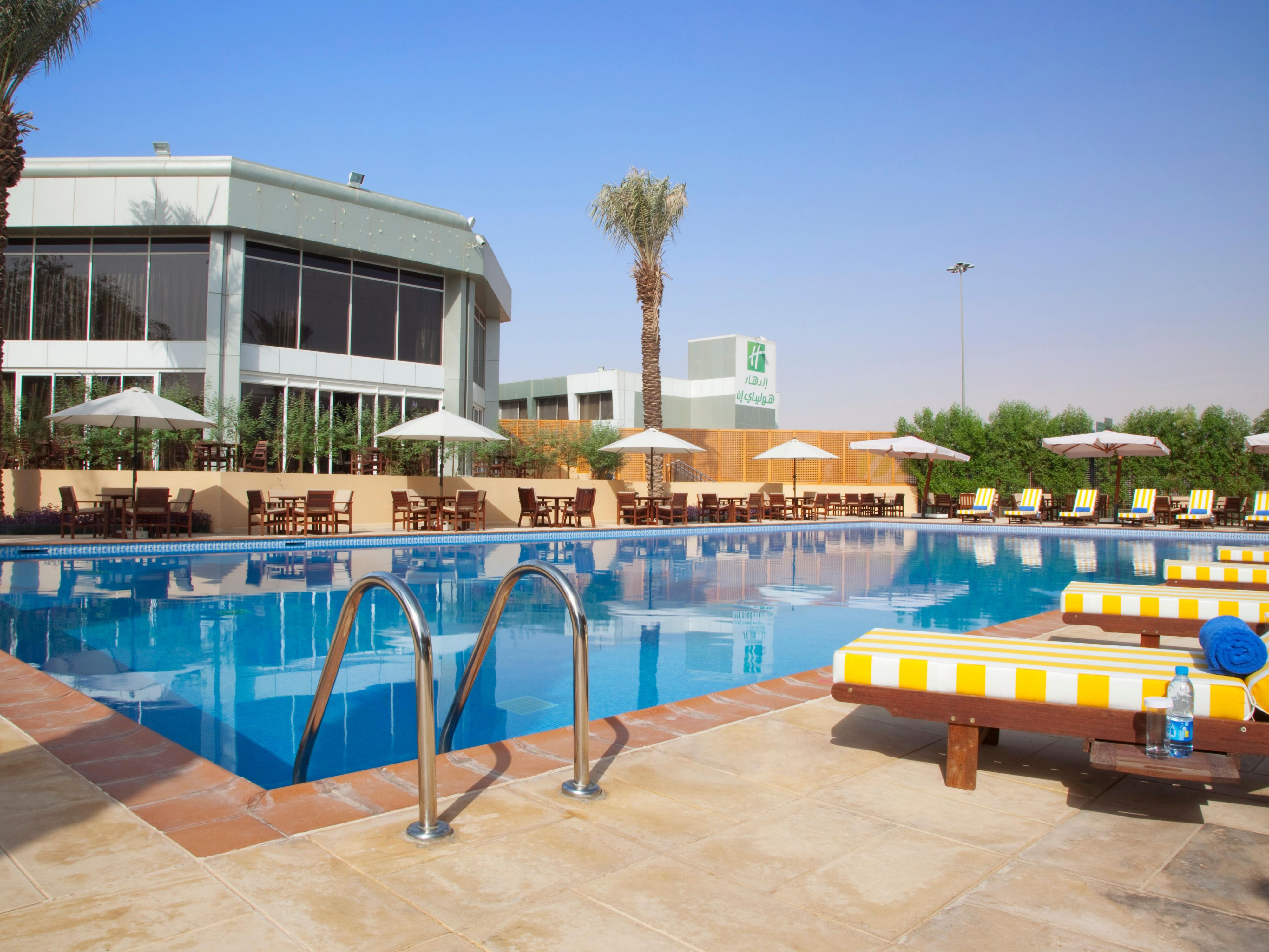 Stay relaxed and healthy! After a long long busy day, there’s nothing like a refreshing dip in the pool. Re-energize yourself in our outdoor swimming pool. It helps to reduce the pressure on your muscles and joints. The pool is surrounded by greenery and misting systems to make you feel fresh and relaxed.