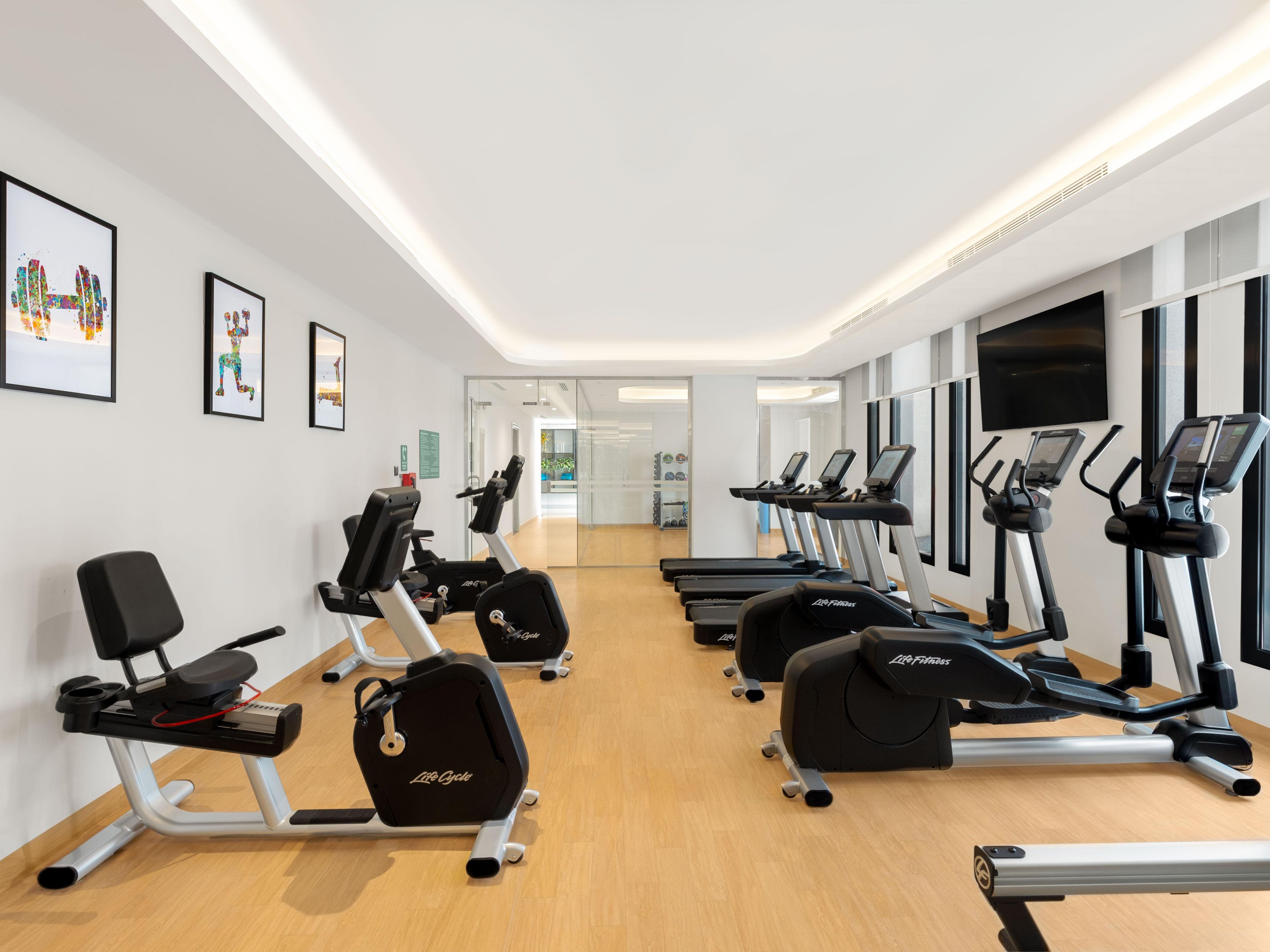 Our Holiday Inn Fitness Studio is open 24 hours a day, providing all you need to maintain wellness goals during your stay in Riyadh. The hotel gym has a range of top-quality equipment: elliptical machines, free weights, stationary bicycles, treadmills Additionally, we have two swimming pools plus a pool bar serving refreshing drinks and snacks