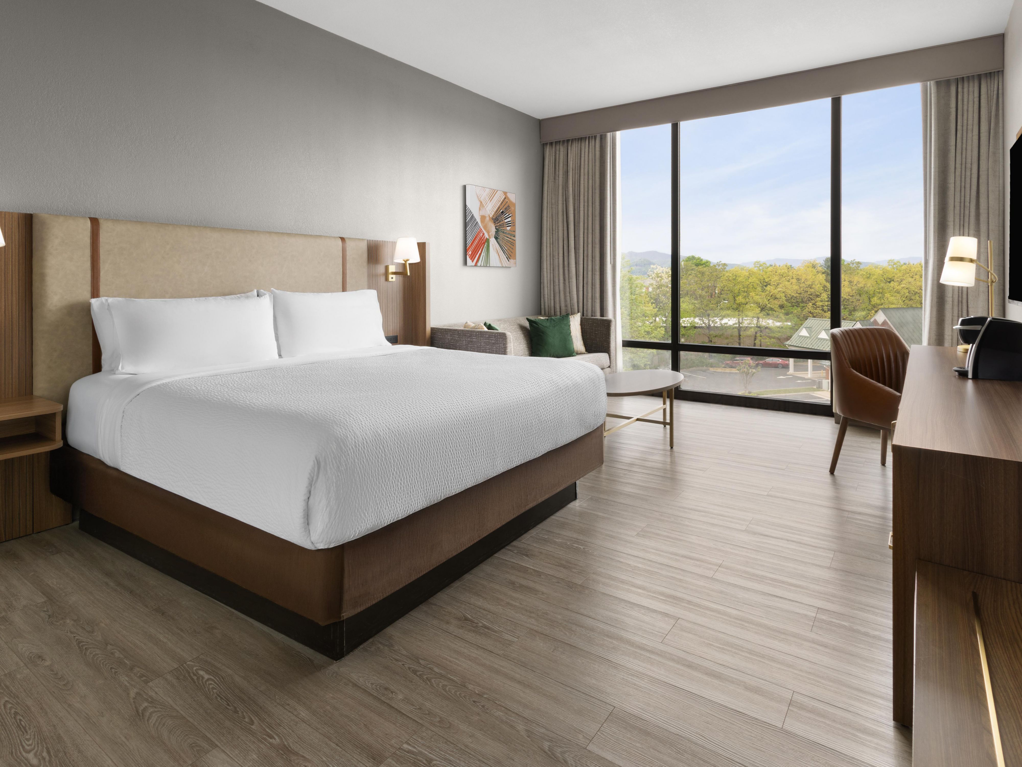 Premium Mountain View Rooms with Floor to Ceiling Windows