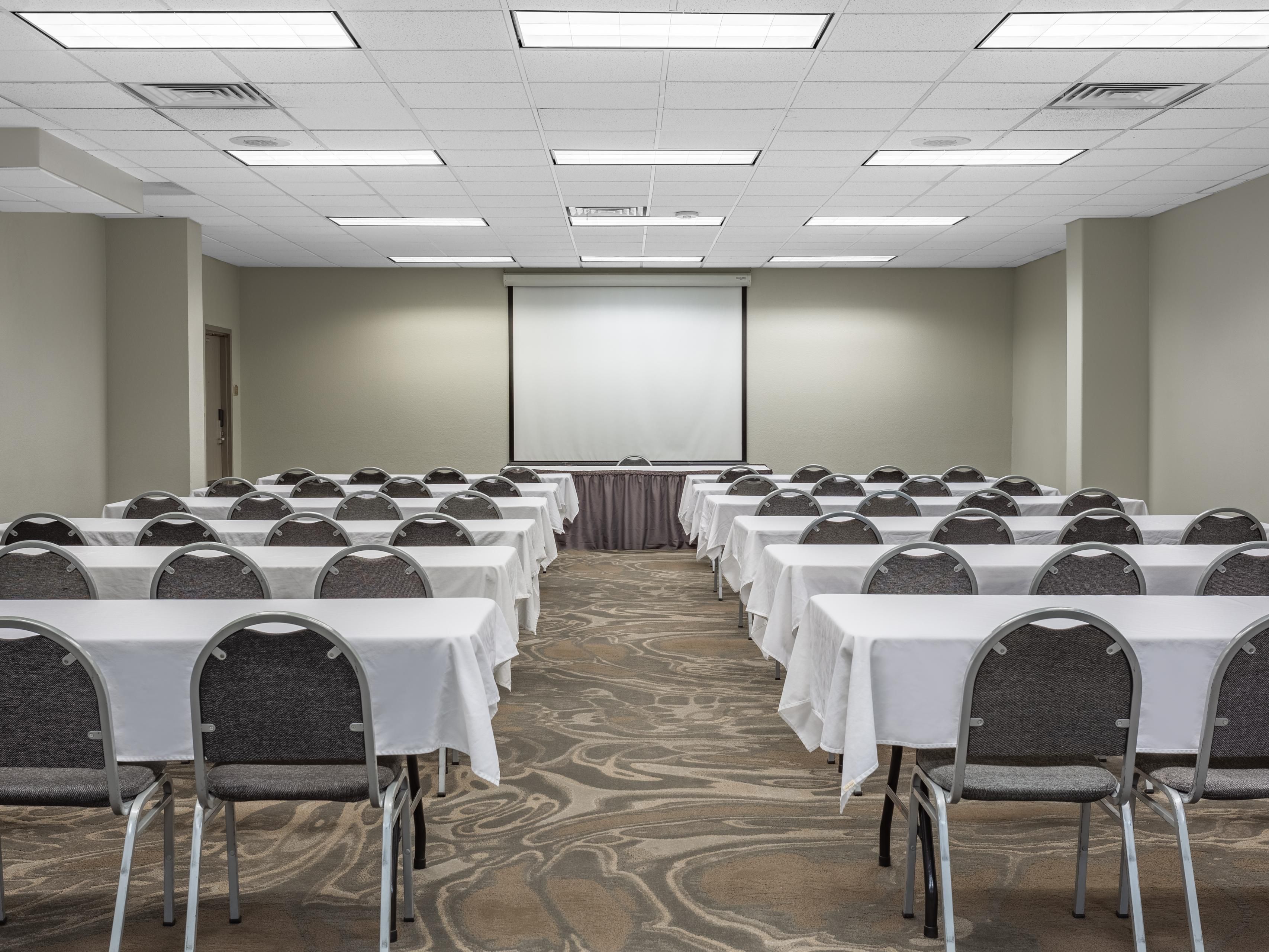 If you are looking for a place to hold your next meeting or gathering, we have several meeting rooms of various sizes available for a variety of events! Click below to email our Senior Sales Manager, Matthew Pyfer.