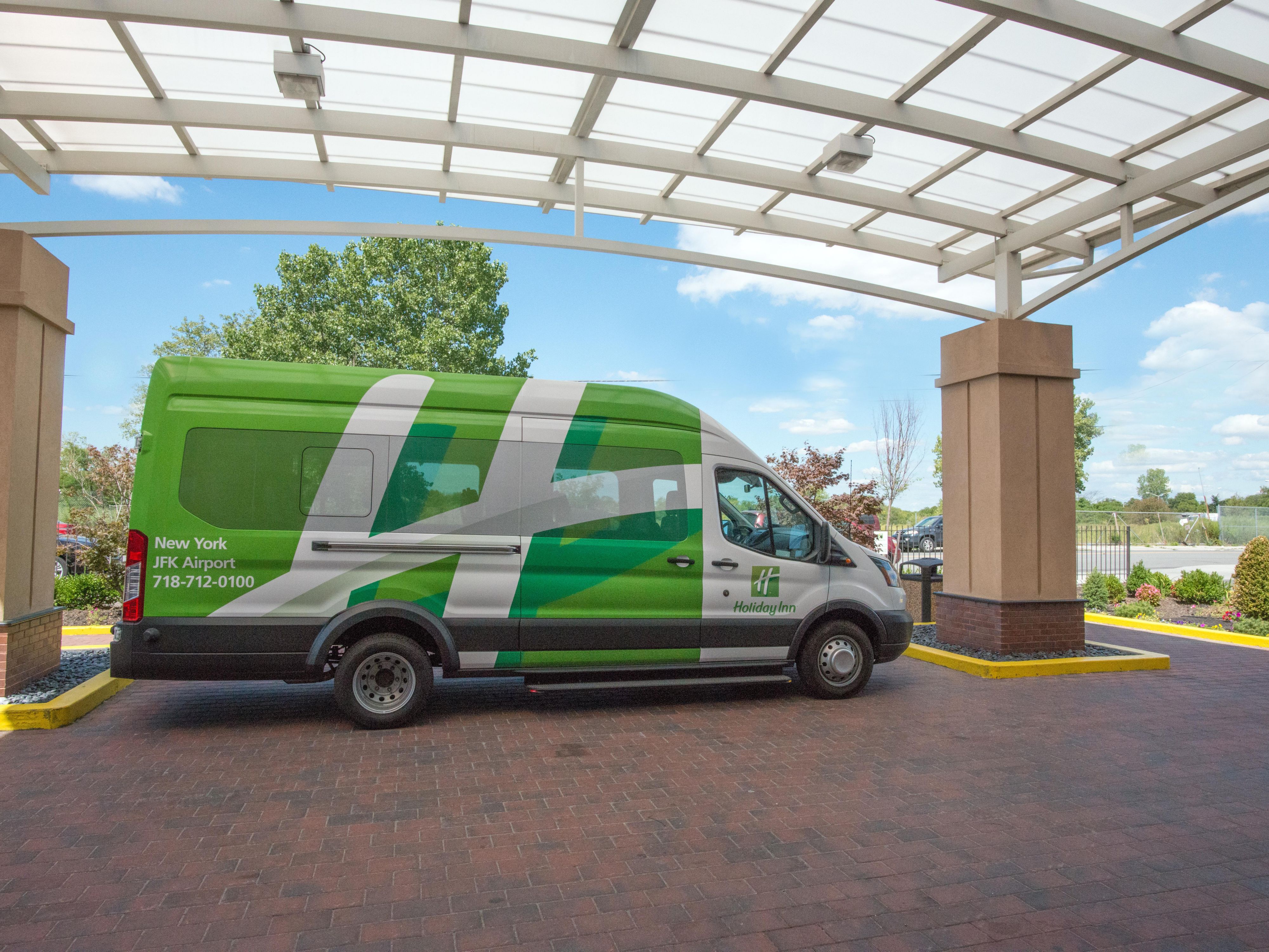We offer a free airport shuttle between the hotel and JFK Airport. Please check the schedule with the hotel.