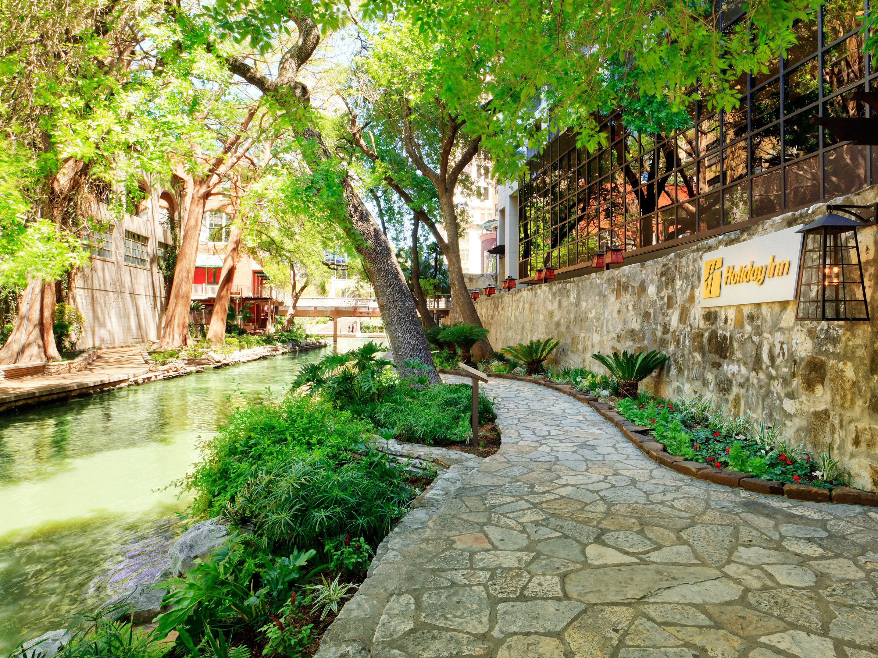 San Antonio River Walk entrance to Holiday Inn San Antonio Riverwalk