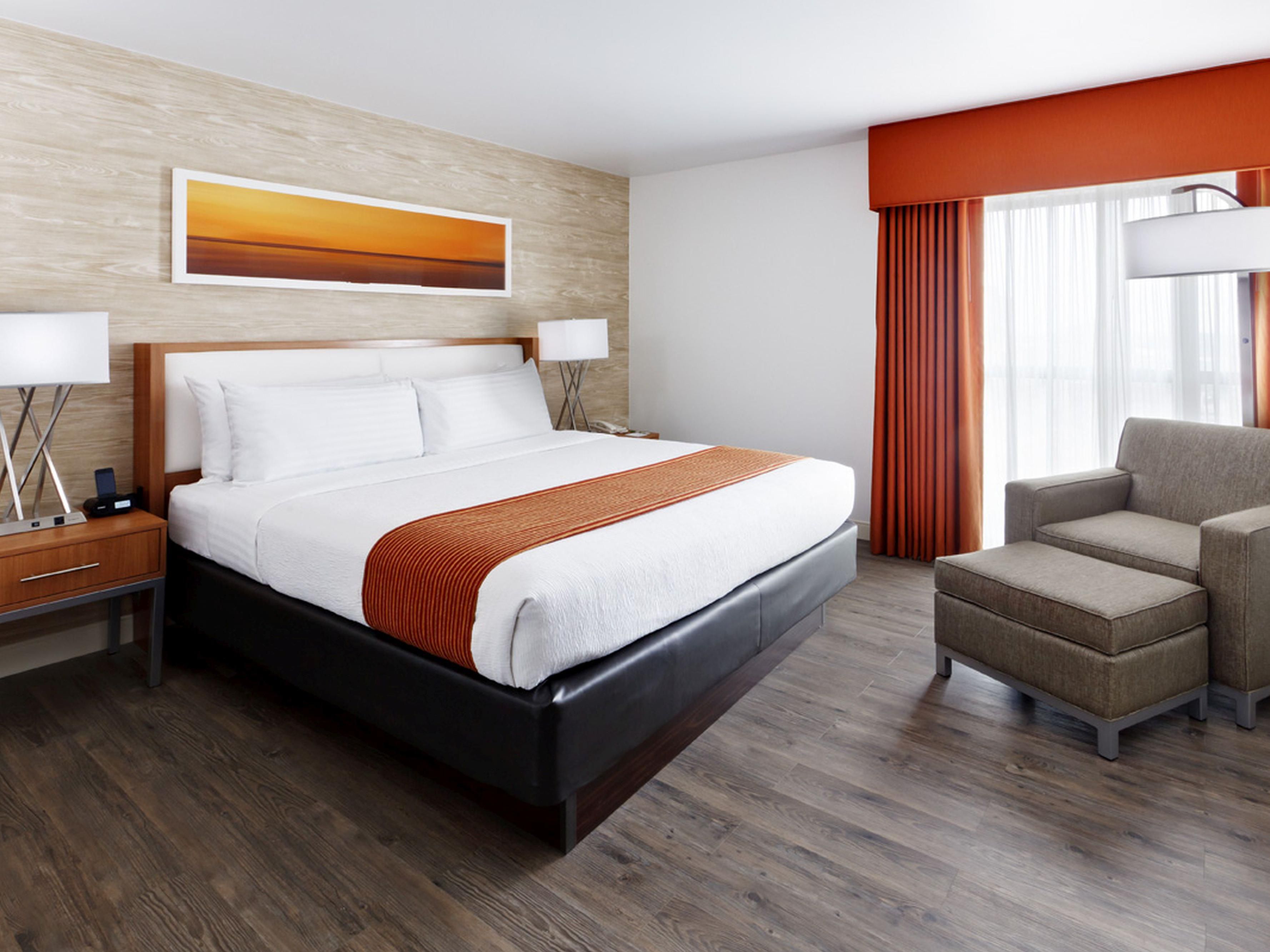Book a suite bedroom for more space to relax.