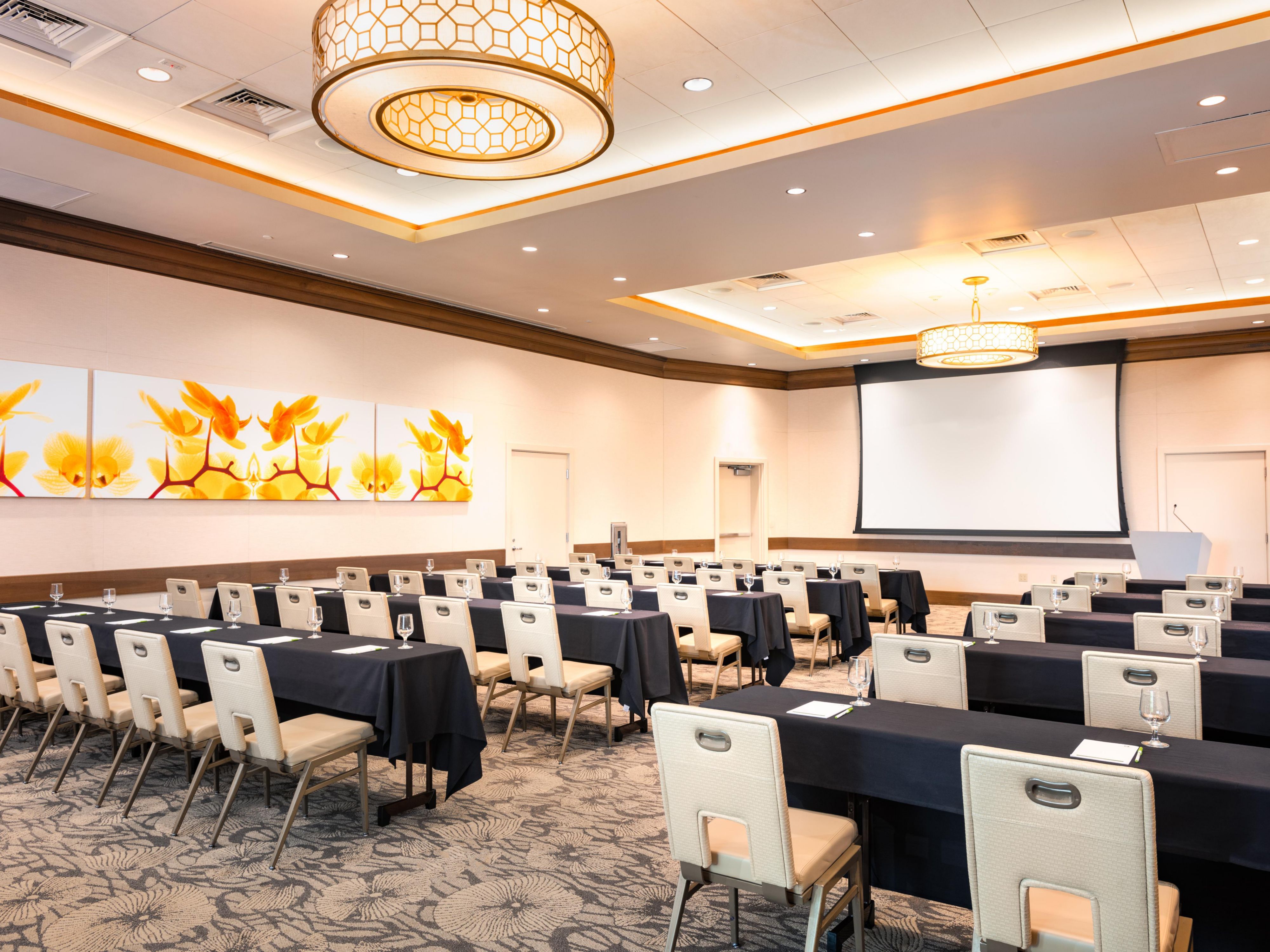 From Business Meetings, to Weddings, and Reunions, being together matters. Experience our versatile meeting space in one of San Diego’s premiere locations for your next event with our 8,205 sq. ft. of flexible meeting space, as well as 2500 sq. ft. of outdoor garden space. We will work with you to set up all the essentials needed for your meeting.