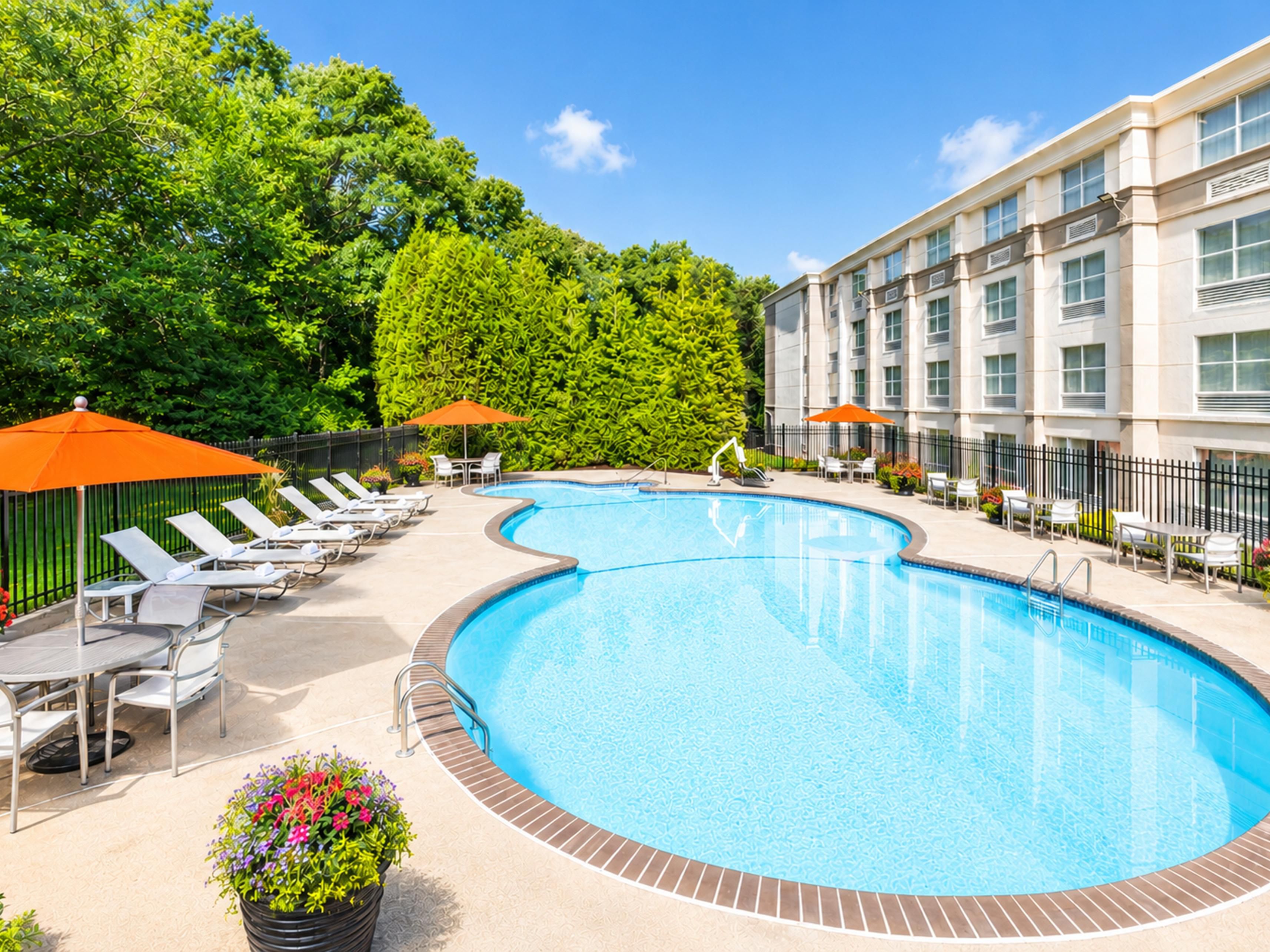 Everyday stress ebbs away in our salt water pool.