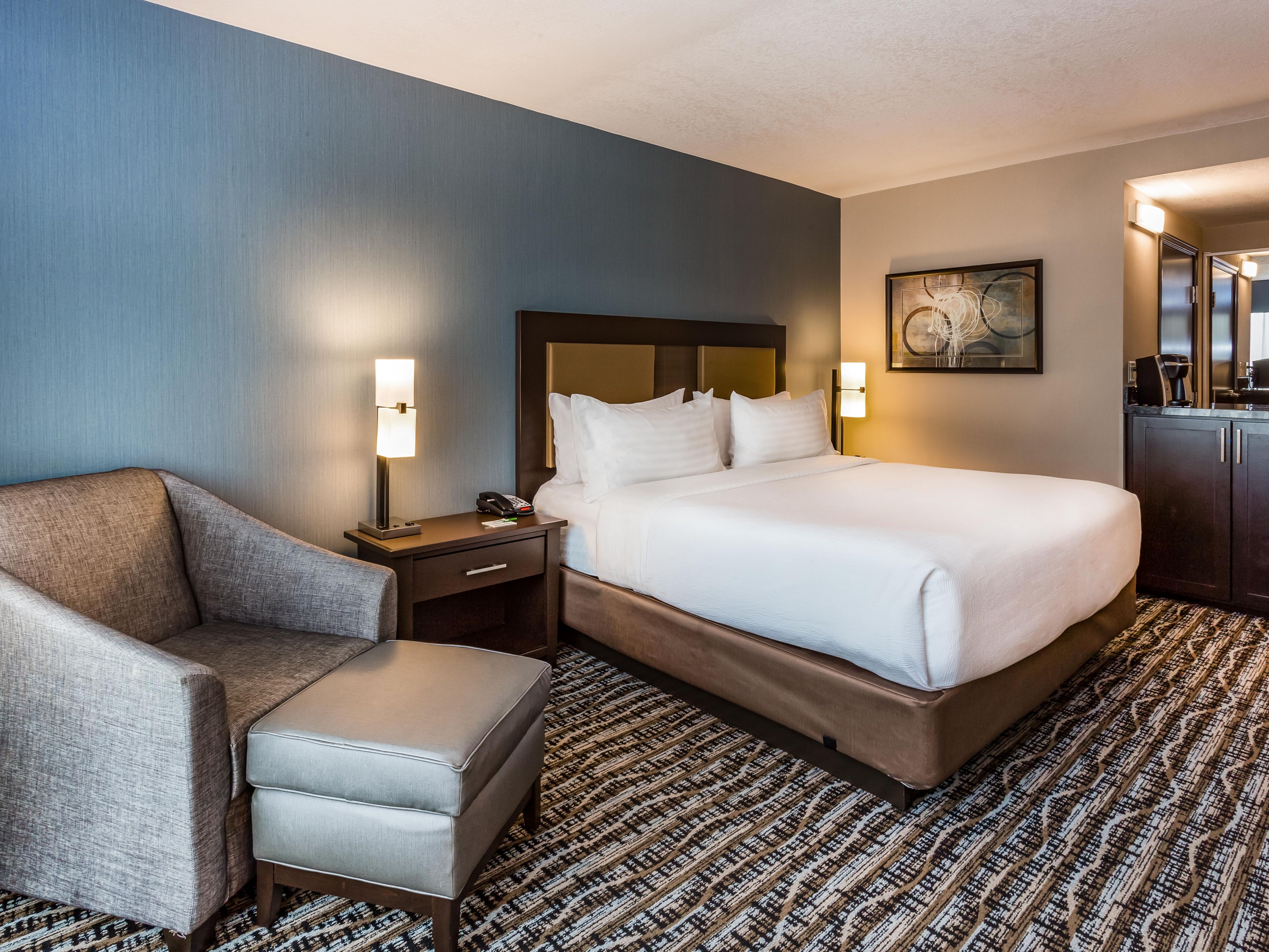 Enjoy a restful night in our king bed room.