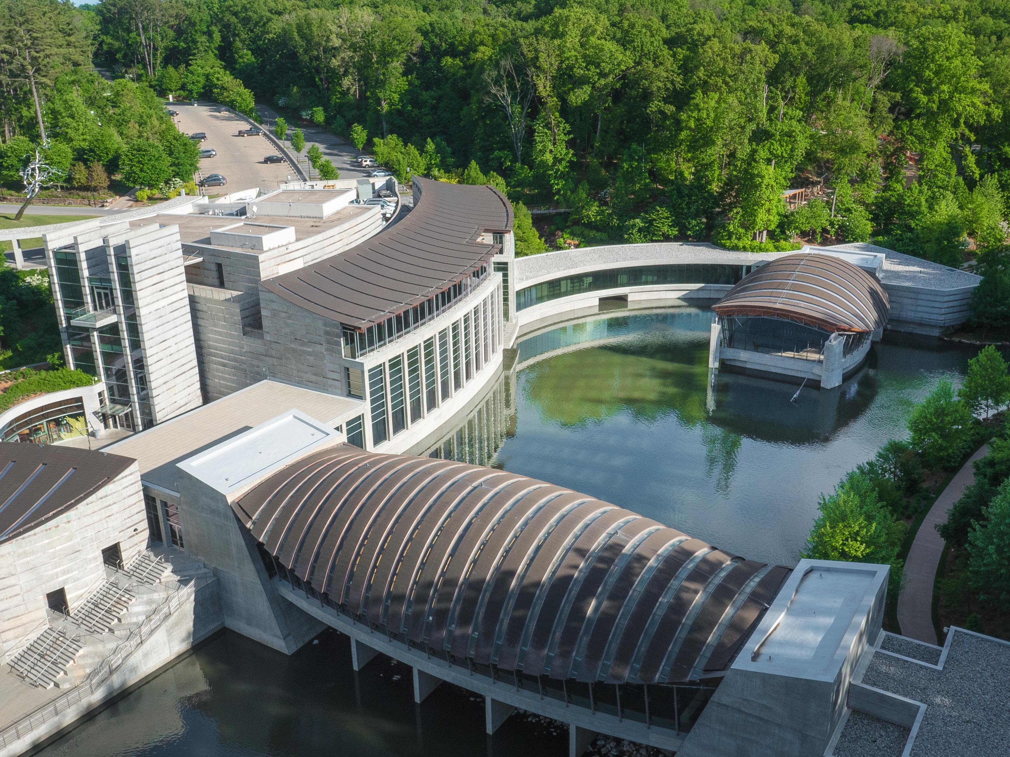 Crystal Bridges’  collection spans five centuries of American masterworks ranging from the Colonial era to the current day. Included within the collection are iconic images such as Asher B. Durand’s Kindred Spirits, Norman Rockwell’s  Rosie the Riveter, and Andy Warhol’s Coca-Cola [3]— each reflecting a distinct moment in American artistic history.