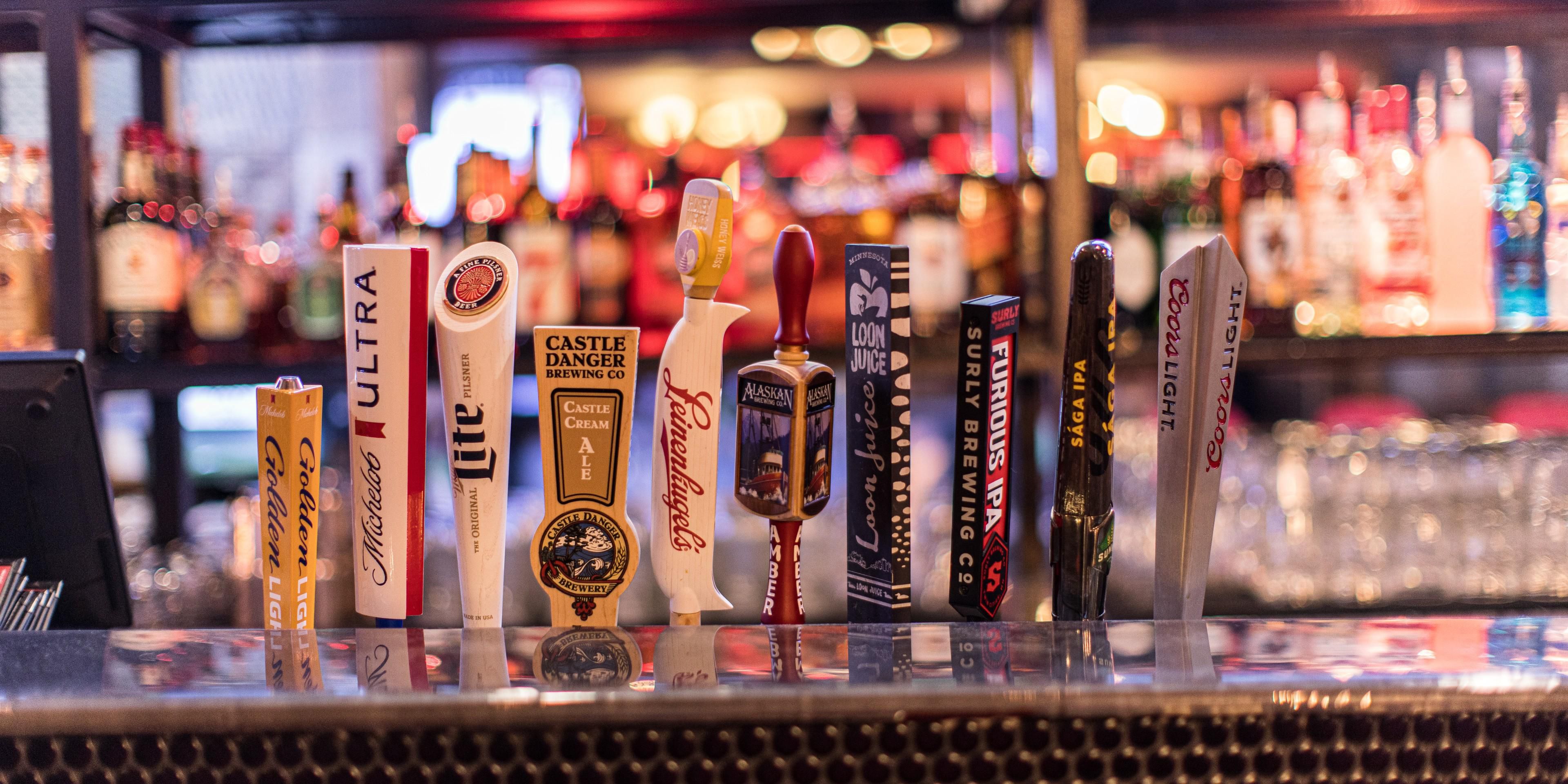 Enjoy craft beers in our bar, Wild Bill's Sports Saloon. 