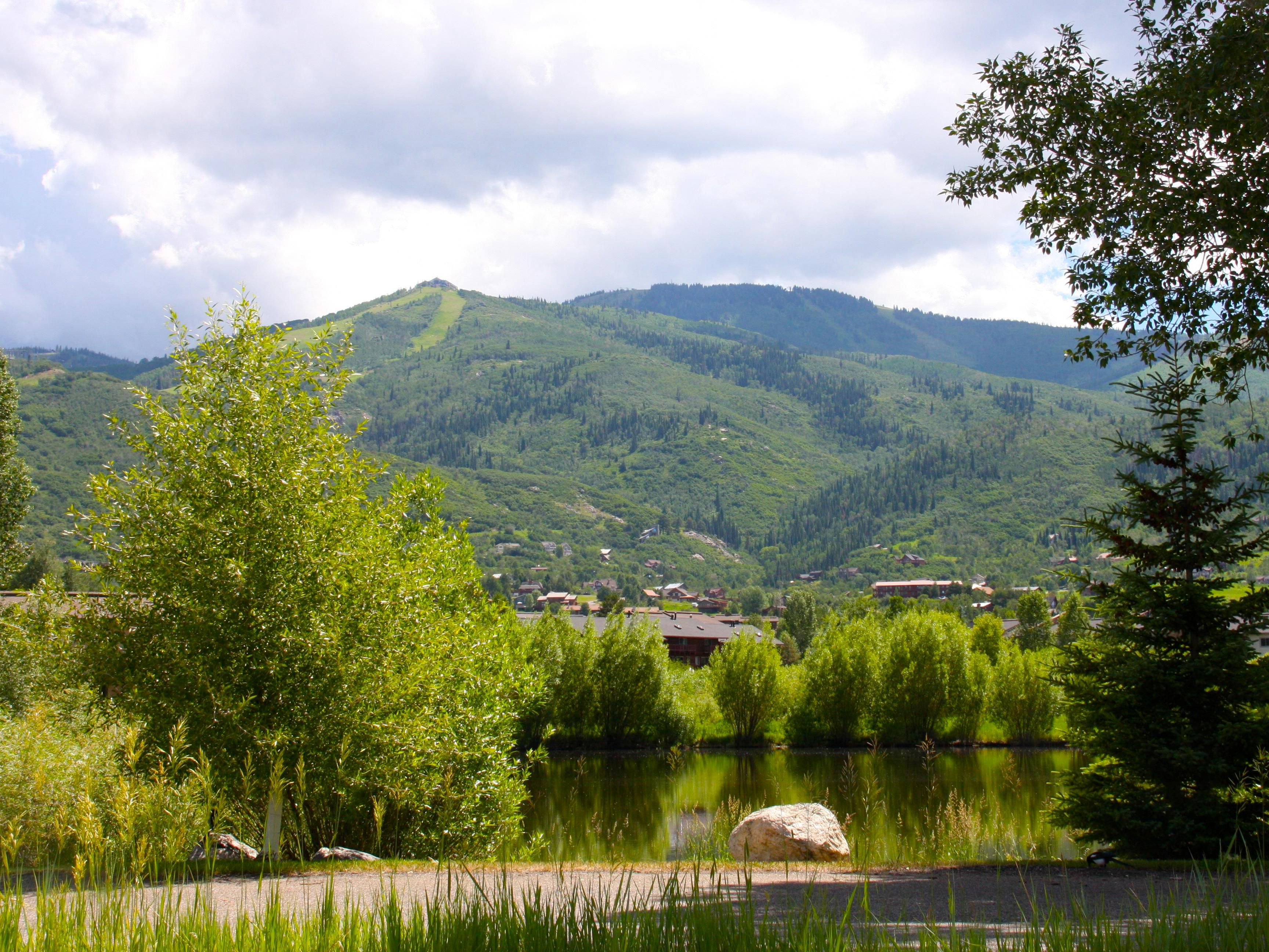 View of Ingles Pond and Mount Werner from King Suite Balcony