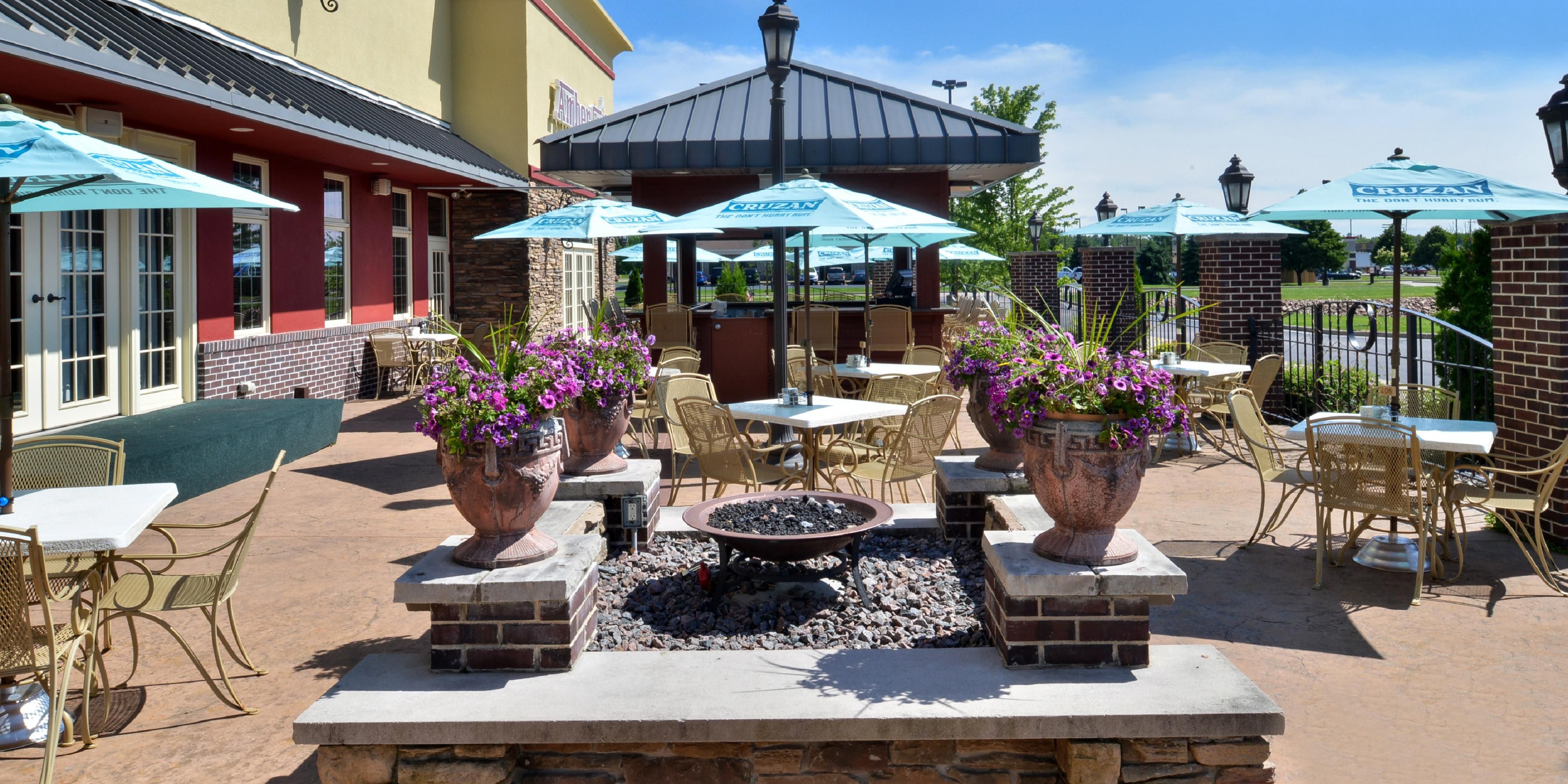 Relax and enjoy the view at Amber Grill outside patio.