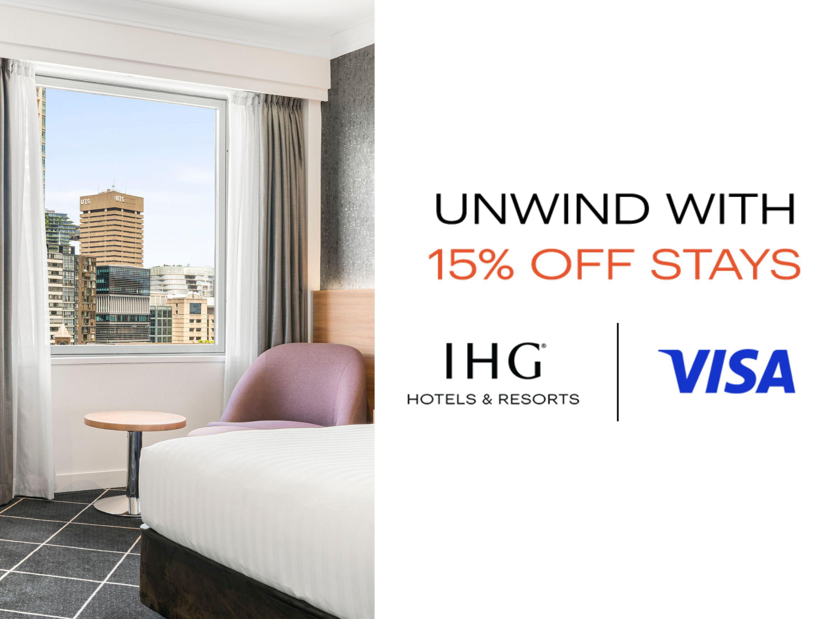 Save 15% on your stay with Visa®