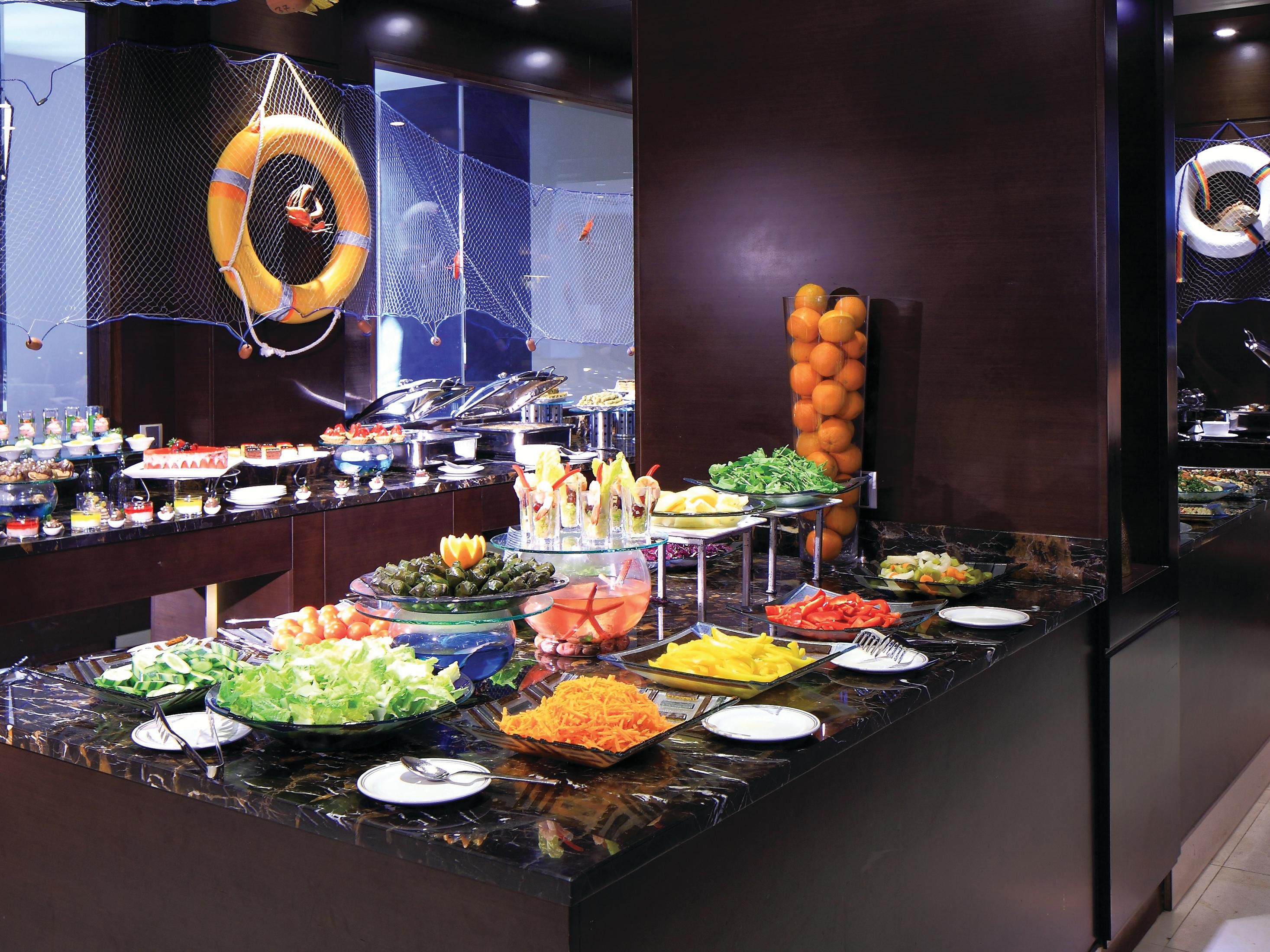 Start your day with breakfast at our restaurant in-dining. 
Our room service is also open round the clock. There is 
Family section Al Walima Restaurant that can accommodate up to 100 persons.