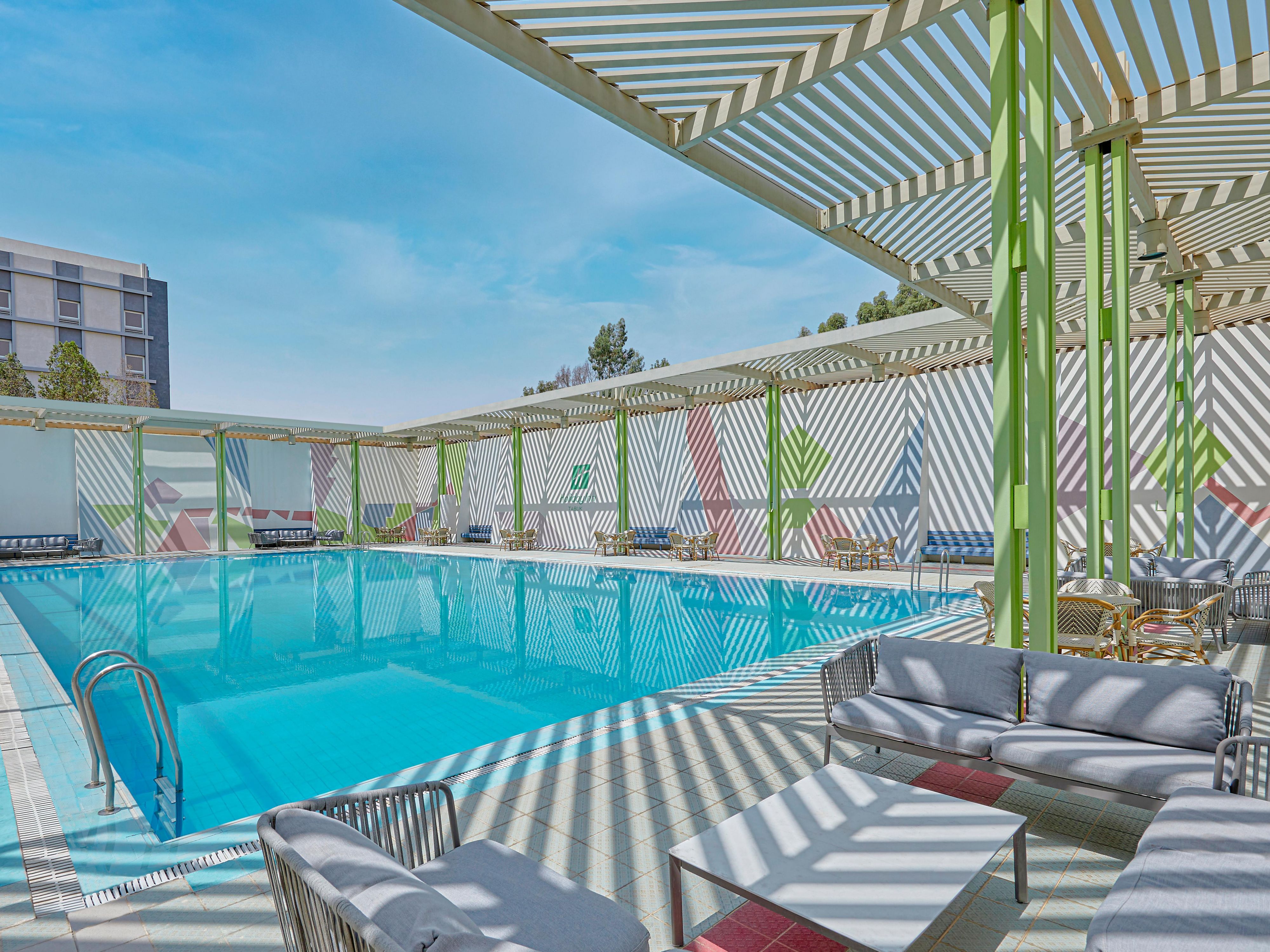 Our outdoor pool is designed for guests of all ages. The shallow end is perfect for children, while adults can enjoy deeper waters. Families can spend quality time together in a safe and welcoming environment Our pool offer a comfortable and relaxed experience coupled with amenities and attentive service.