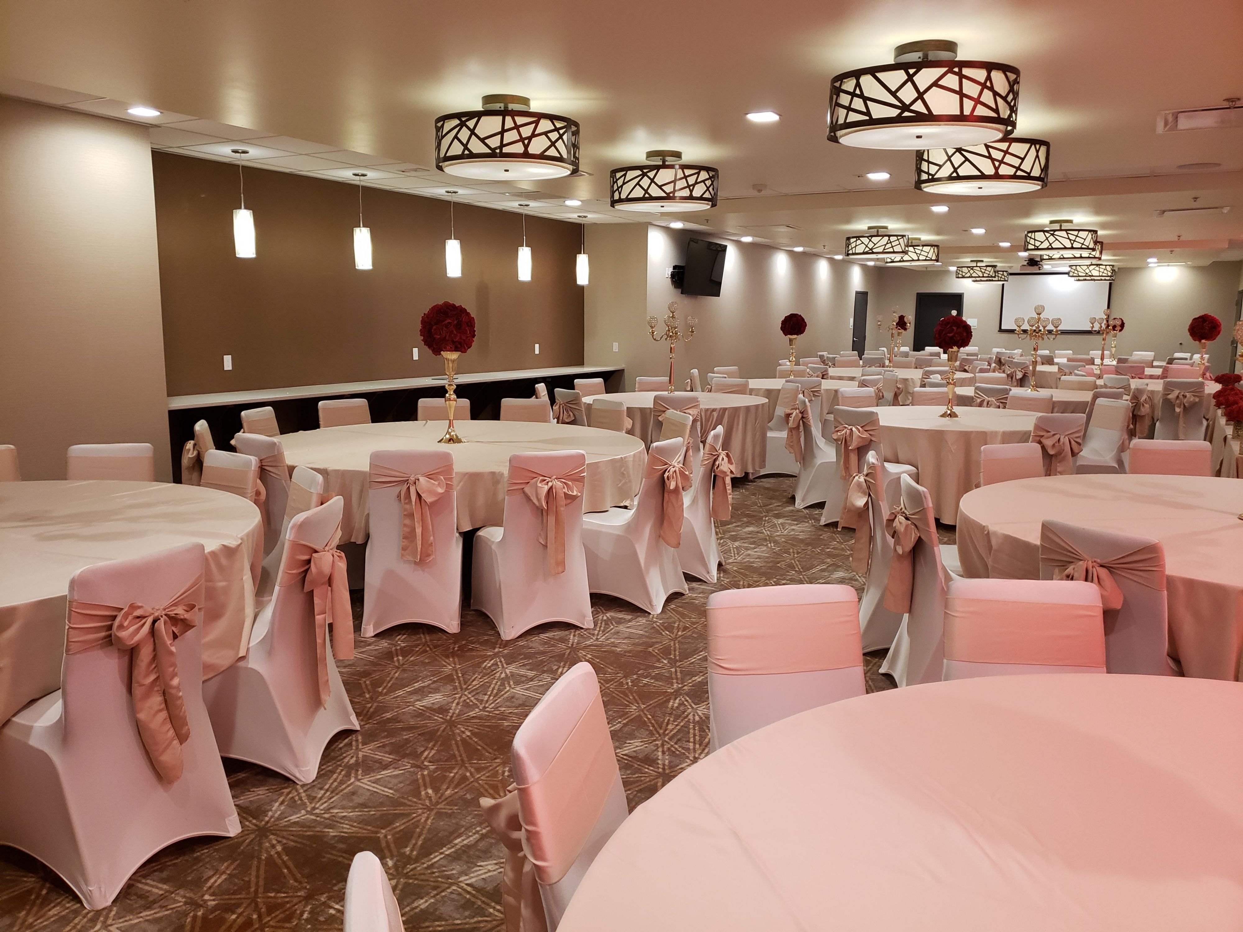 Our hotel features 8,500 sq. ft. of modern meeting space for your banquet or meeting’s needs for up to 350 individuals. We have a wide variety of catering options. Let us host your next event.