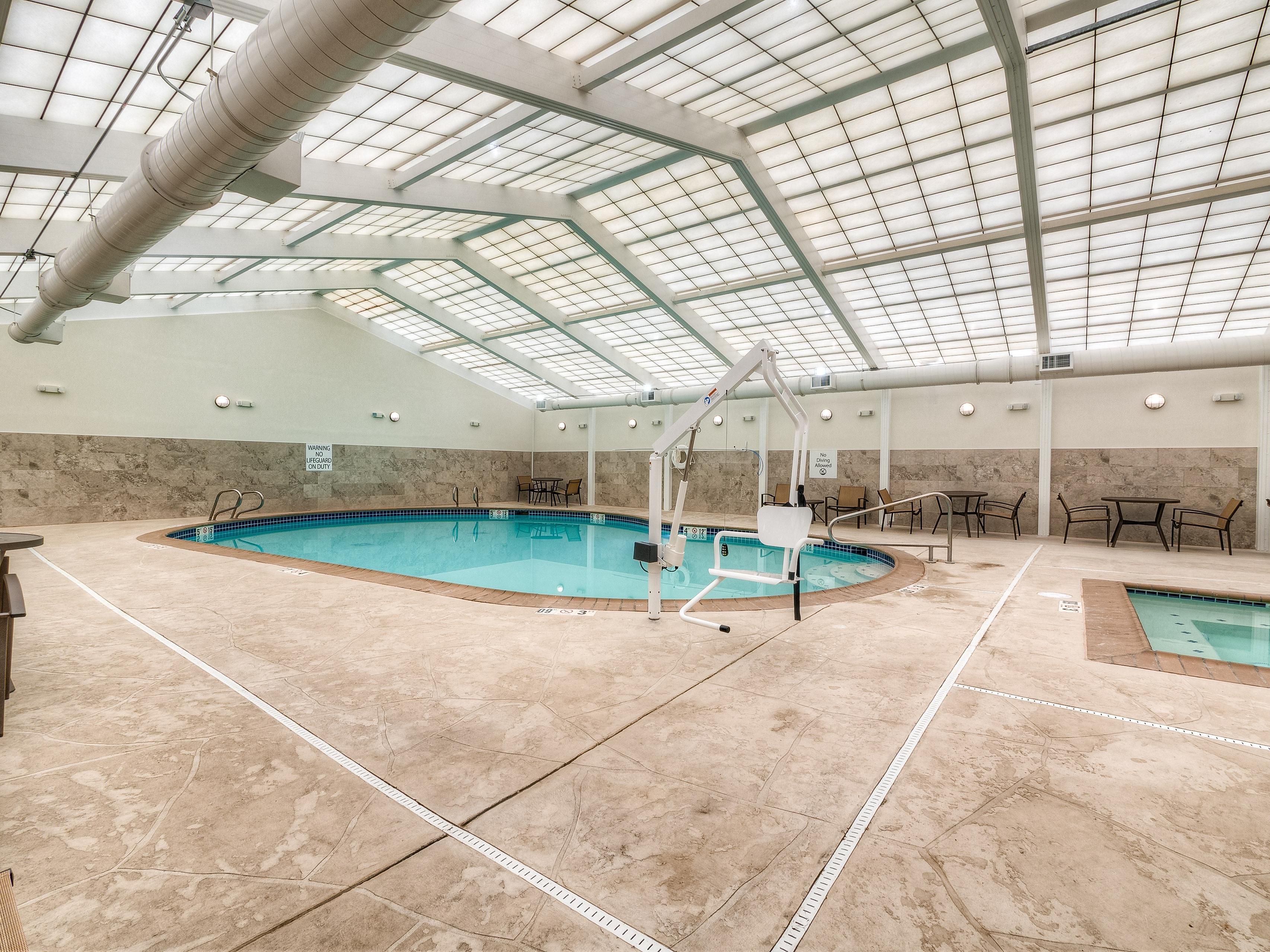 We have the Largest Indoor Pool in Tacoma featuring an Atrium Roof for Natural Sunlight. All Ages will enjoy our spacious, modern and inviting pool and hot tub area.