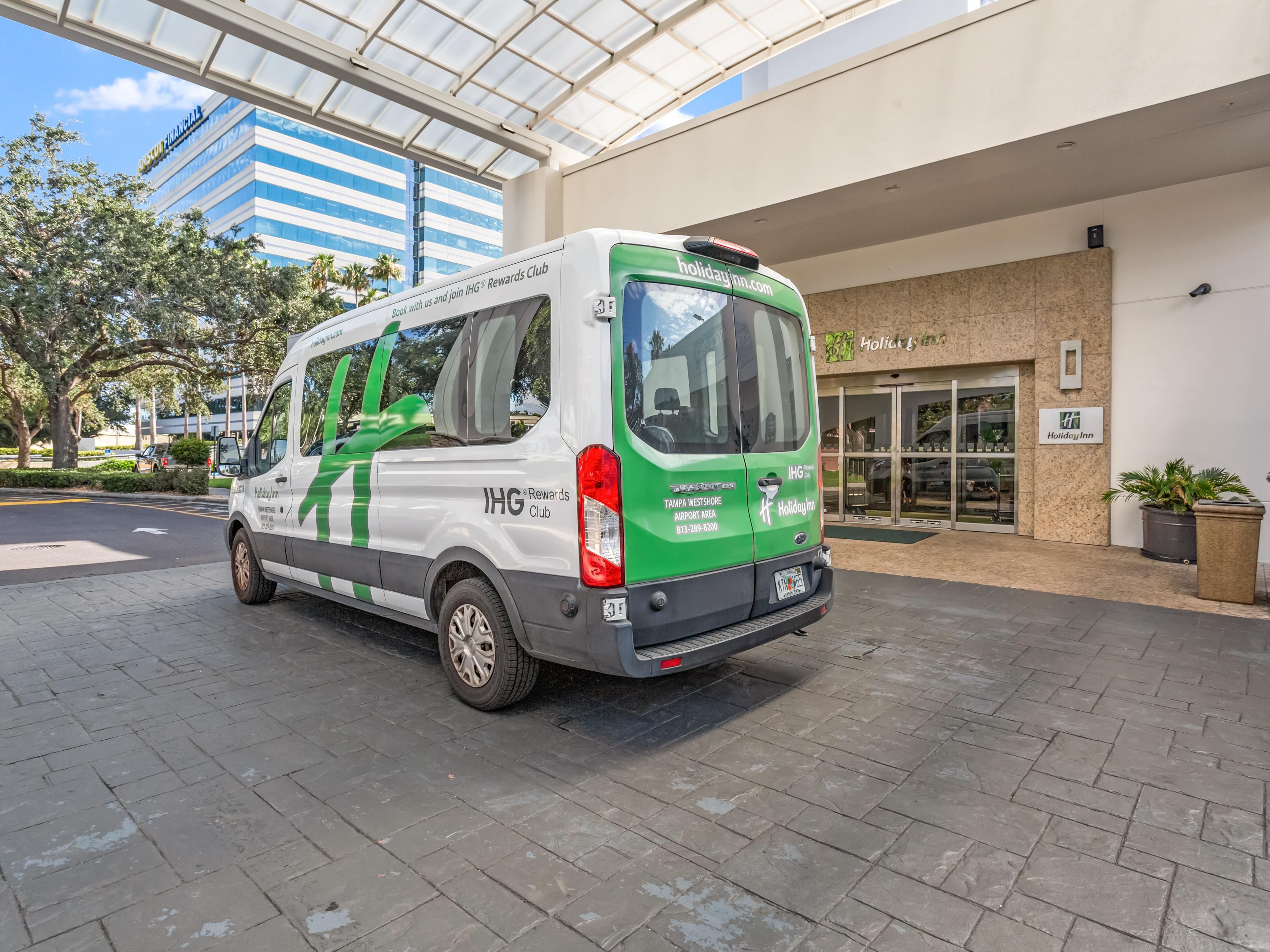 Hotel offers complimentary shuttle within 2 miles of the hotel, Westshore and International Plaza, airport pickup and drop off and restaurants. Based on availability. Hotel does not provide shuttle to Raymond James or Steinbrenner Field.