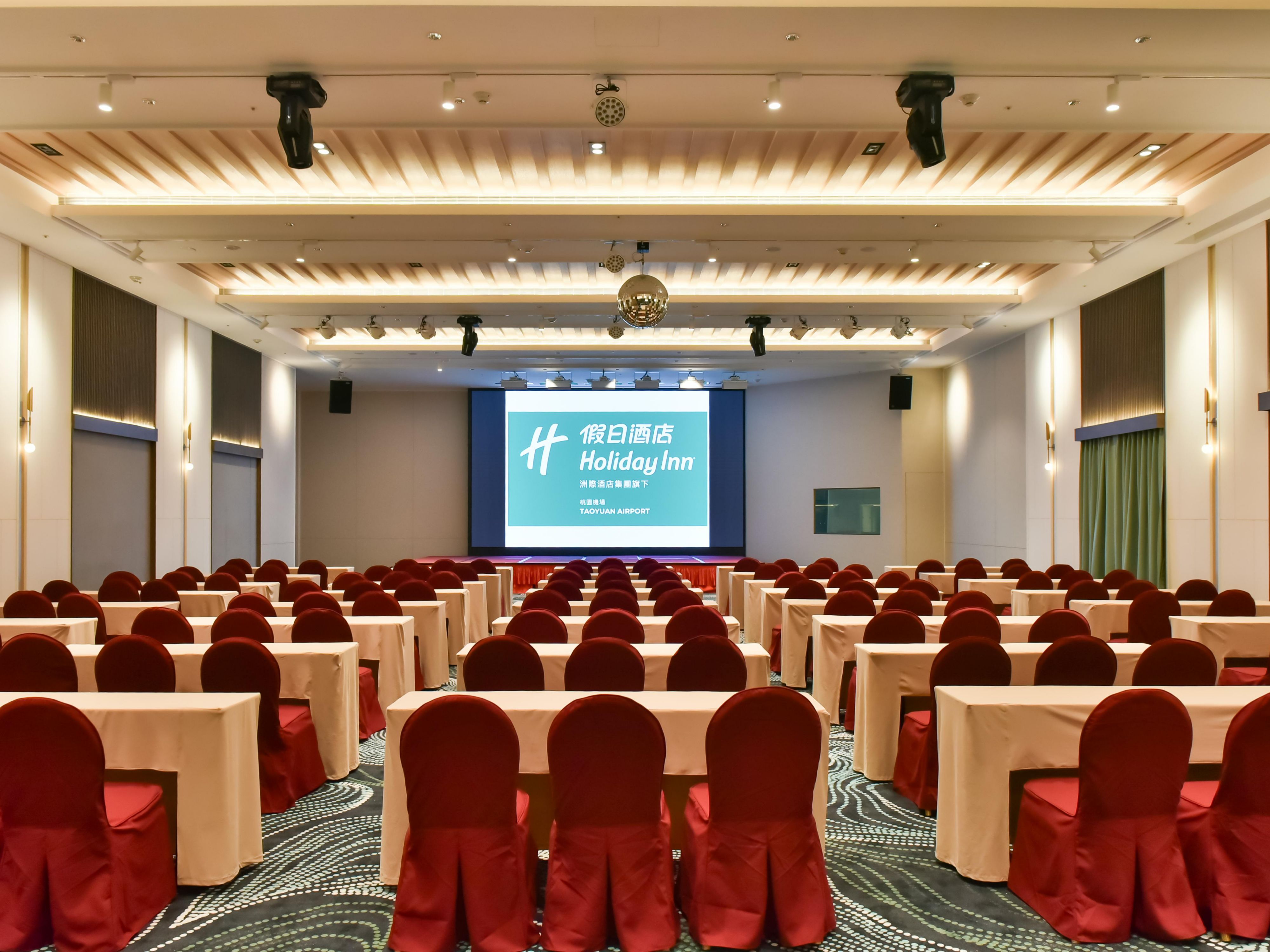 Millennium Halls A and B provide flexible event spaces for up to 800 guests. The venues can be used separately or combined, with layout options including theater, classroom, and banquet—suitable for conferences, corporate training, weddings, year-end events, and product launches.
