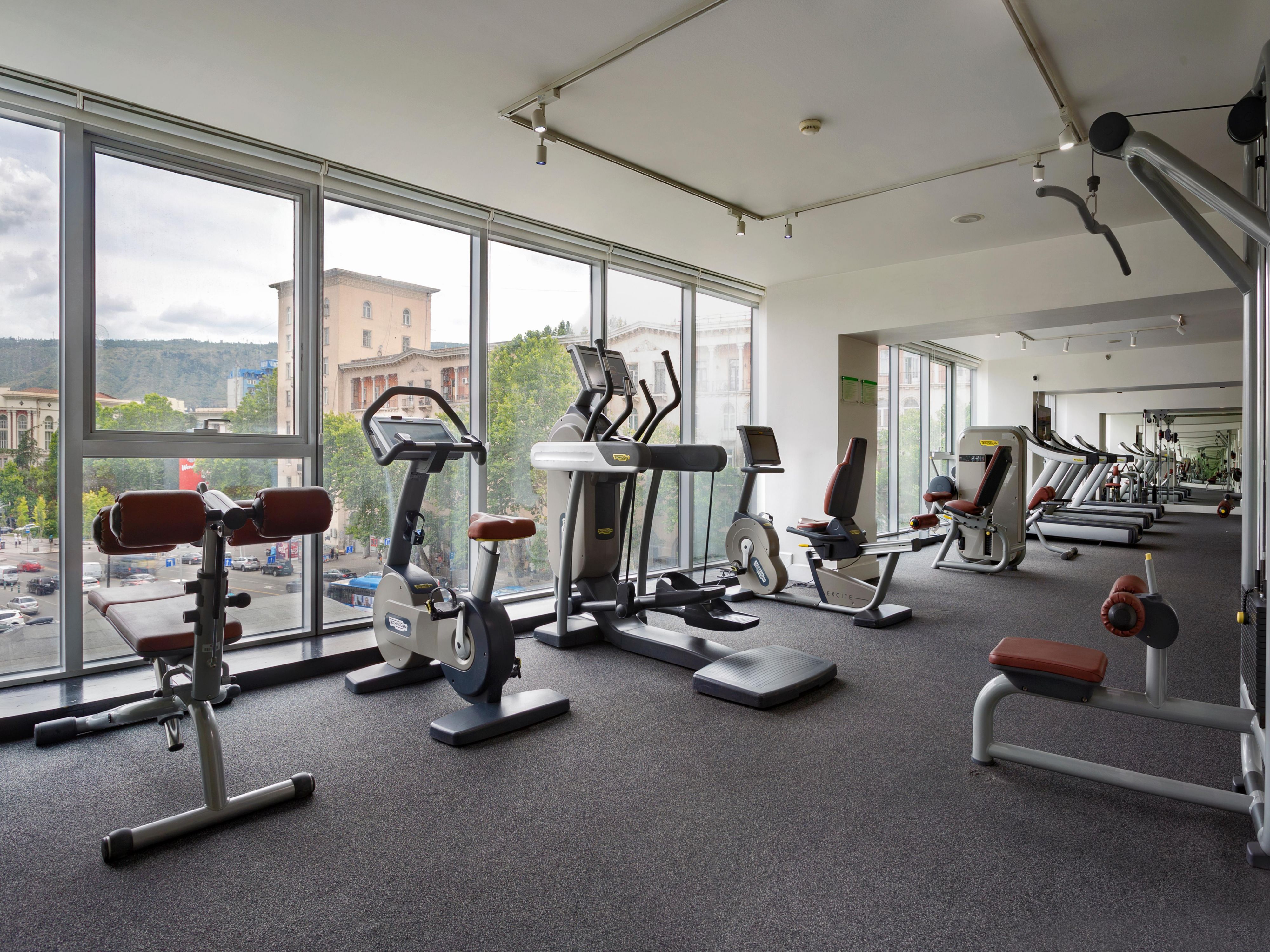 While enjoying your stay at the Holiday Inn Tbilisi, you have the opportunity to make the most of our well-equipped gym. Besides our prime location and impeccably maintained facilities, the Holiday Inn Tbilisi gym features state-of-the-art Technogym equipment.