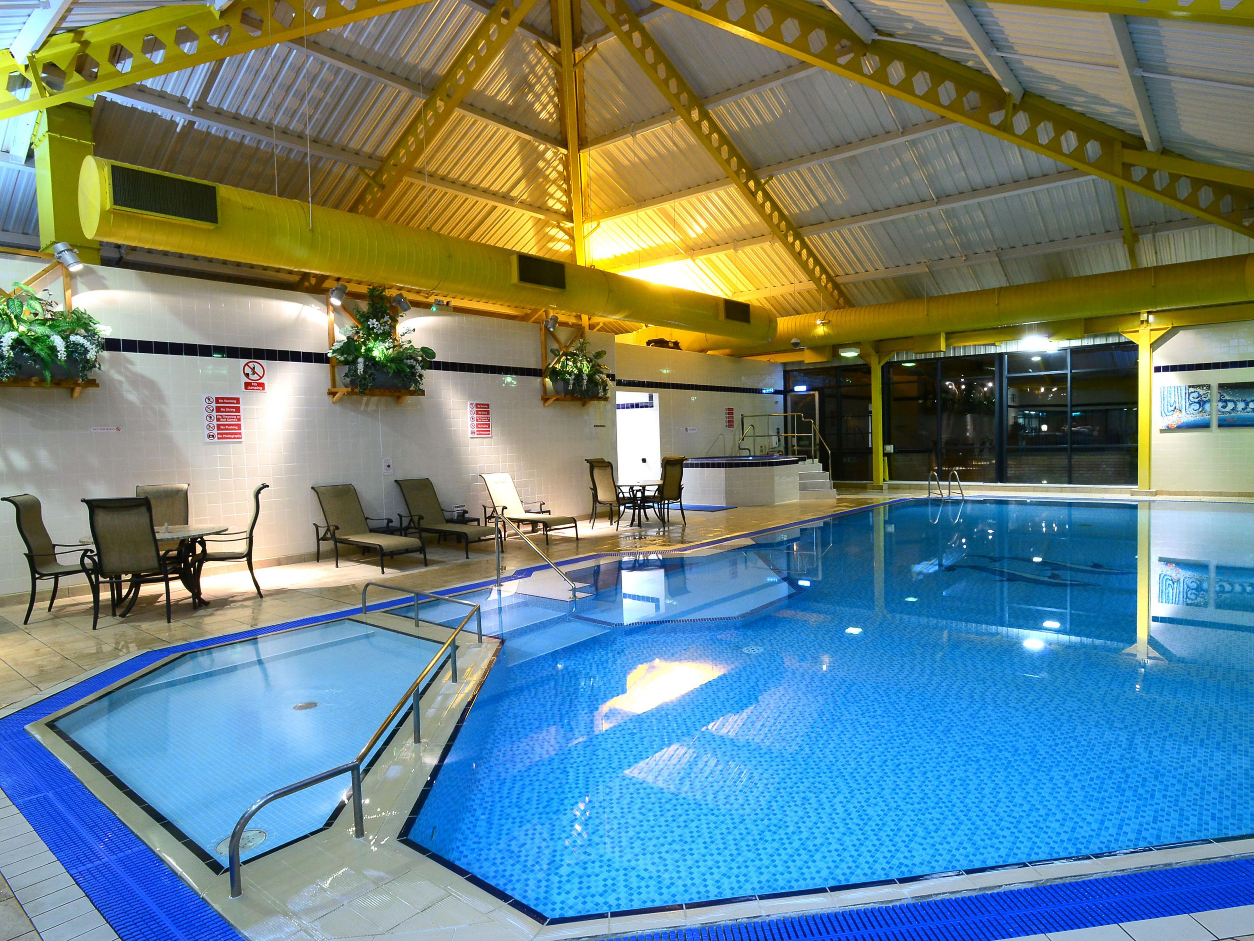 Relax in the Revive Leisure Club, with its warm swimming pool, spa pool, saunas and steam room facilities; or work out in the recently refurbished Gym. 

To book a swim slot, find out opening times and conditions of use, please call us in advance.