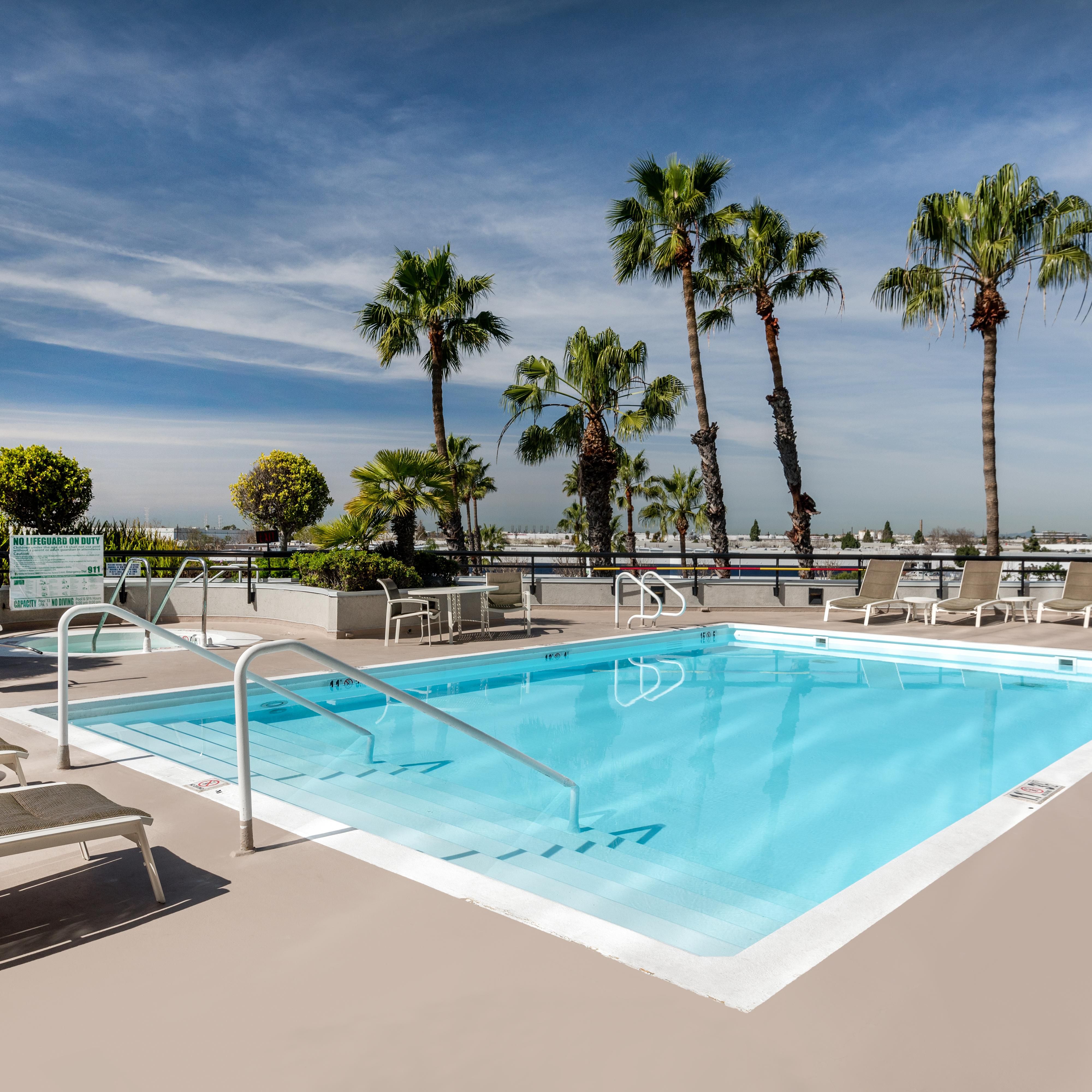 Take in the view from our rooftop pool in sunny Torrance CA.
