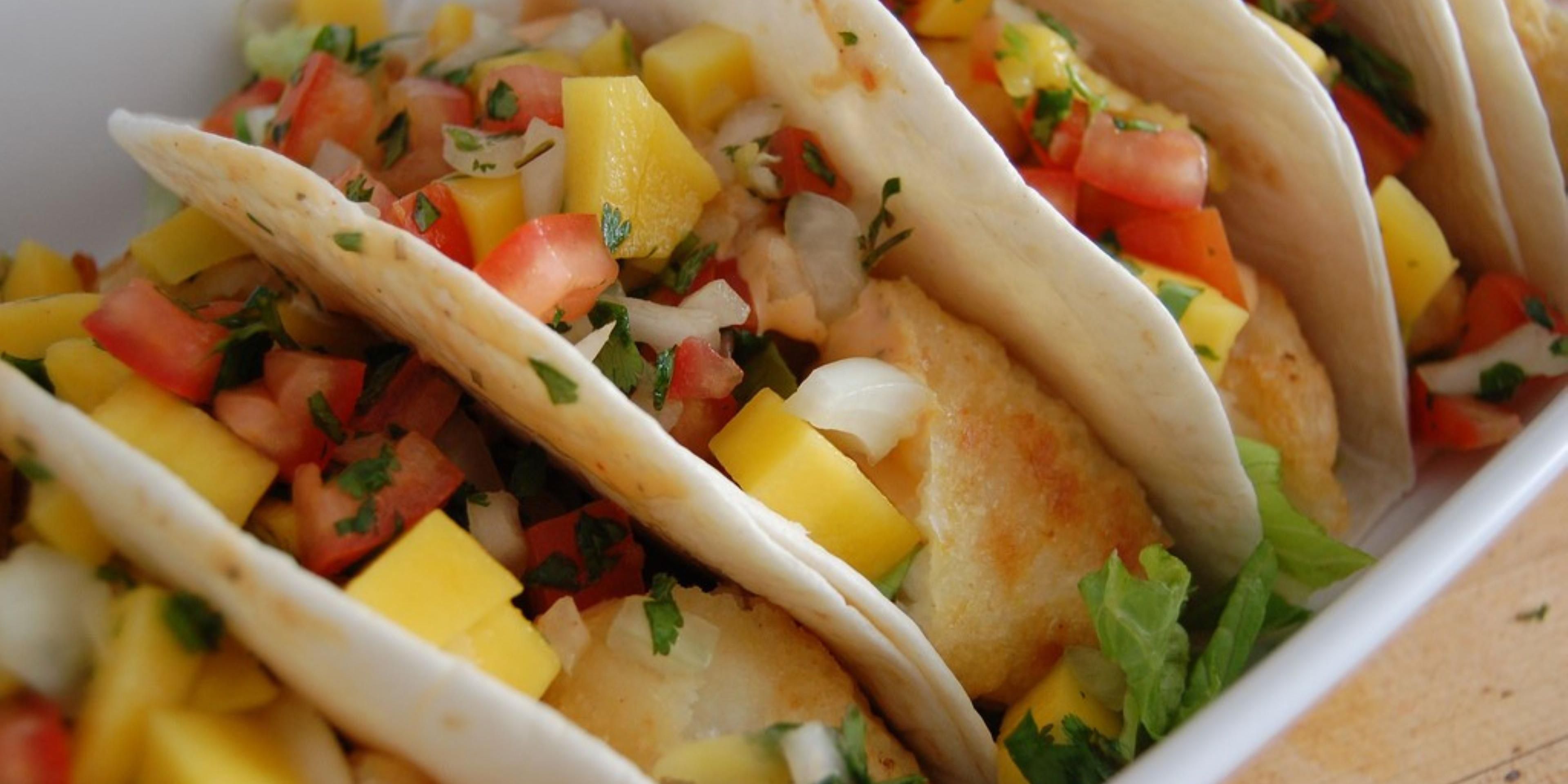 Hemingway's Fish Tacos are a beach favorite. 