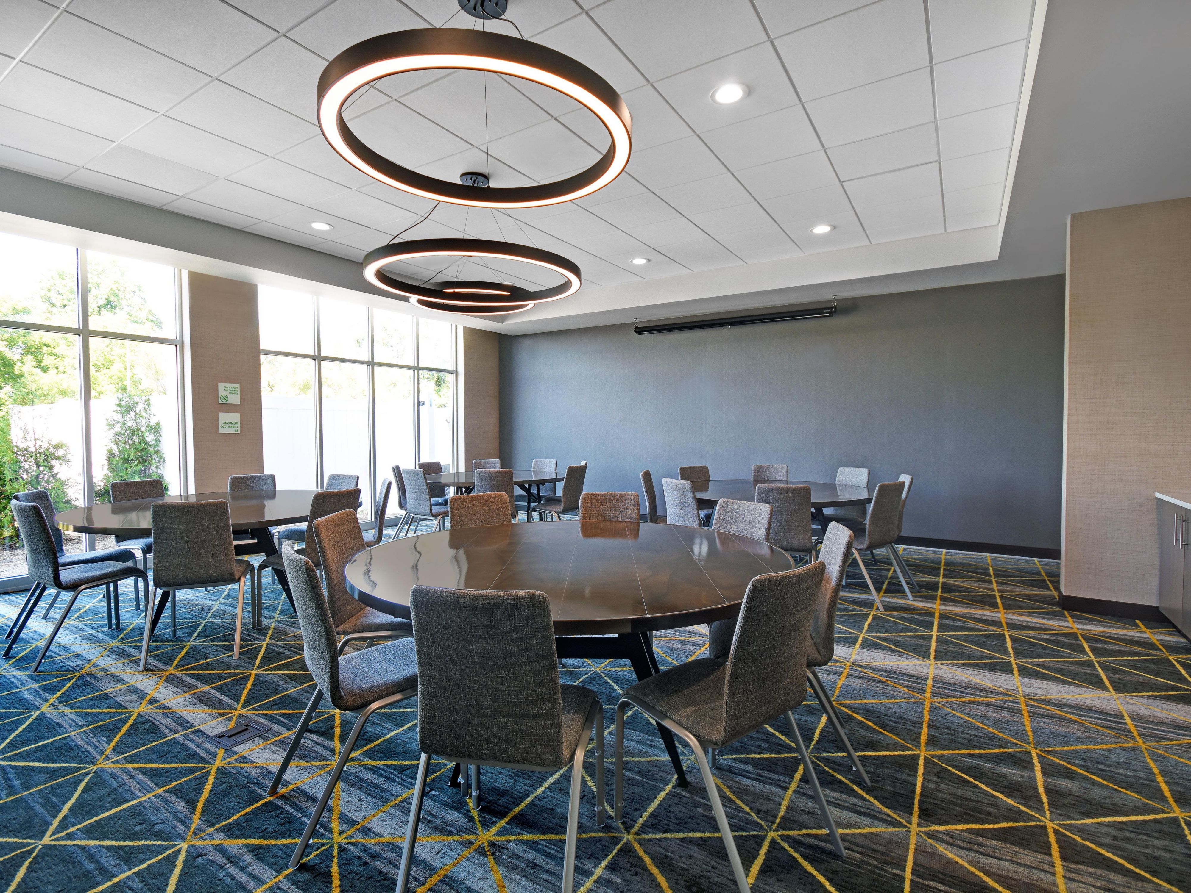 Our meeting rooms are spacious enough to accommodate any style and set up that your company requires. We can also provide a meeting space for breakfast before your team plays the big game.