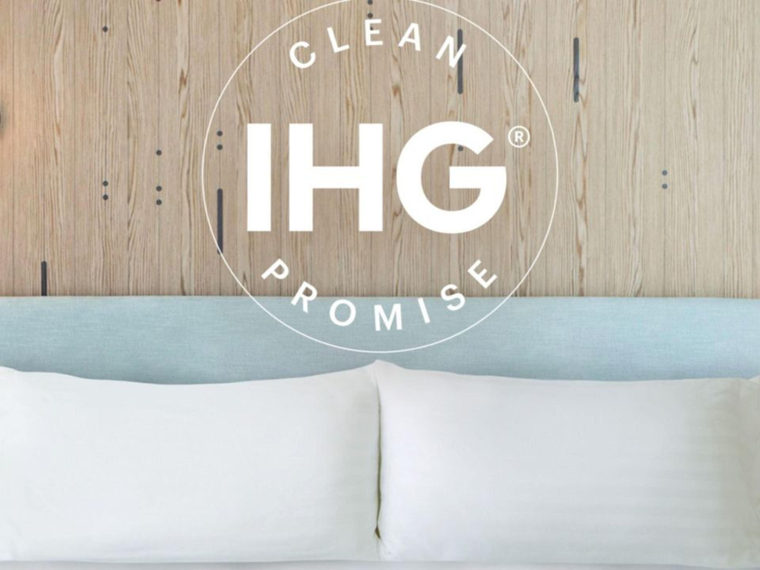 With updated IHG Way of Clean measures in place, guests are reassured that: Good isn’t good enough – we’re committed to high levels of cleanliness. That means clean, well-maintained, clutter-free rooms that meet our standards. If this isn’t what you find when you check in then we promise to make it right.