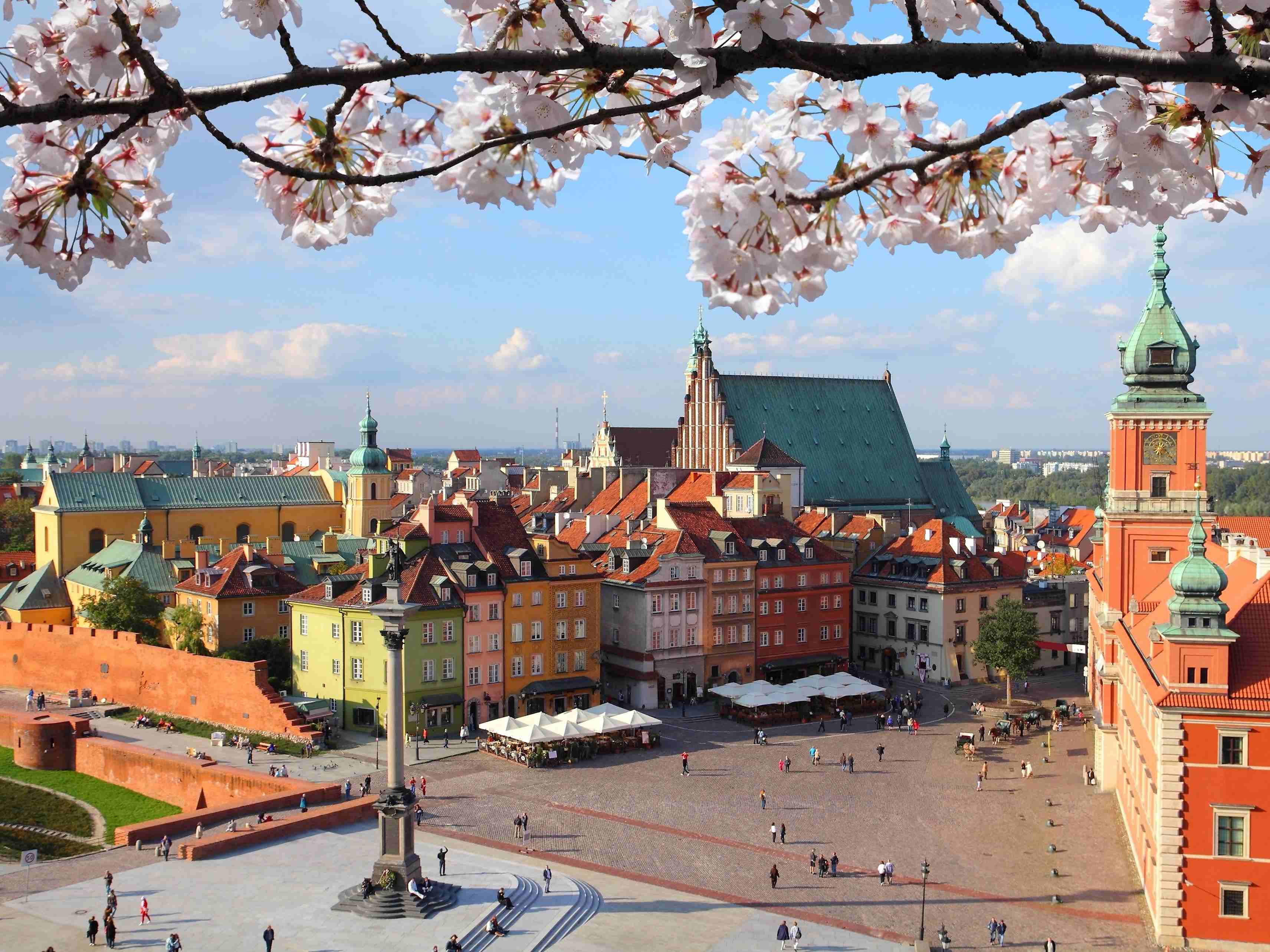 Warsaw Old Town during Spring