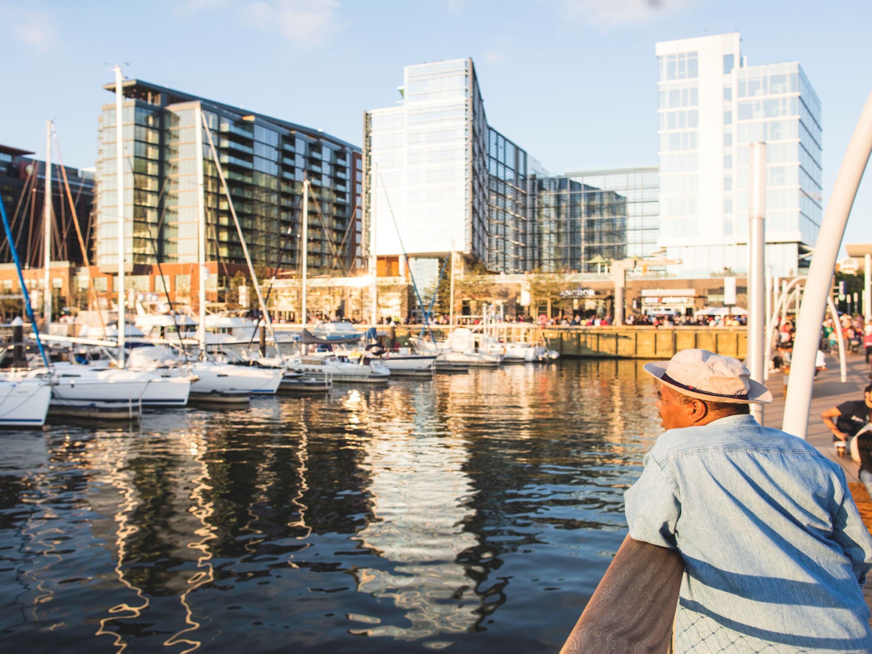 15 minute walk, south west of the hotel, come explore this vibrant new waterfront neighborhood, The Wharf, with countless things to do and see, hear and touch, taste and experience. Shop local, eat local, take a water taxi to Georgetown, Old Town Alexandria, or National Harbor. 