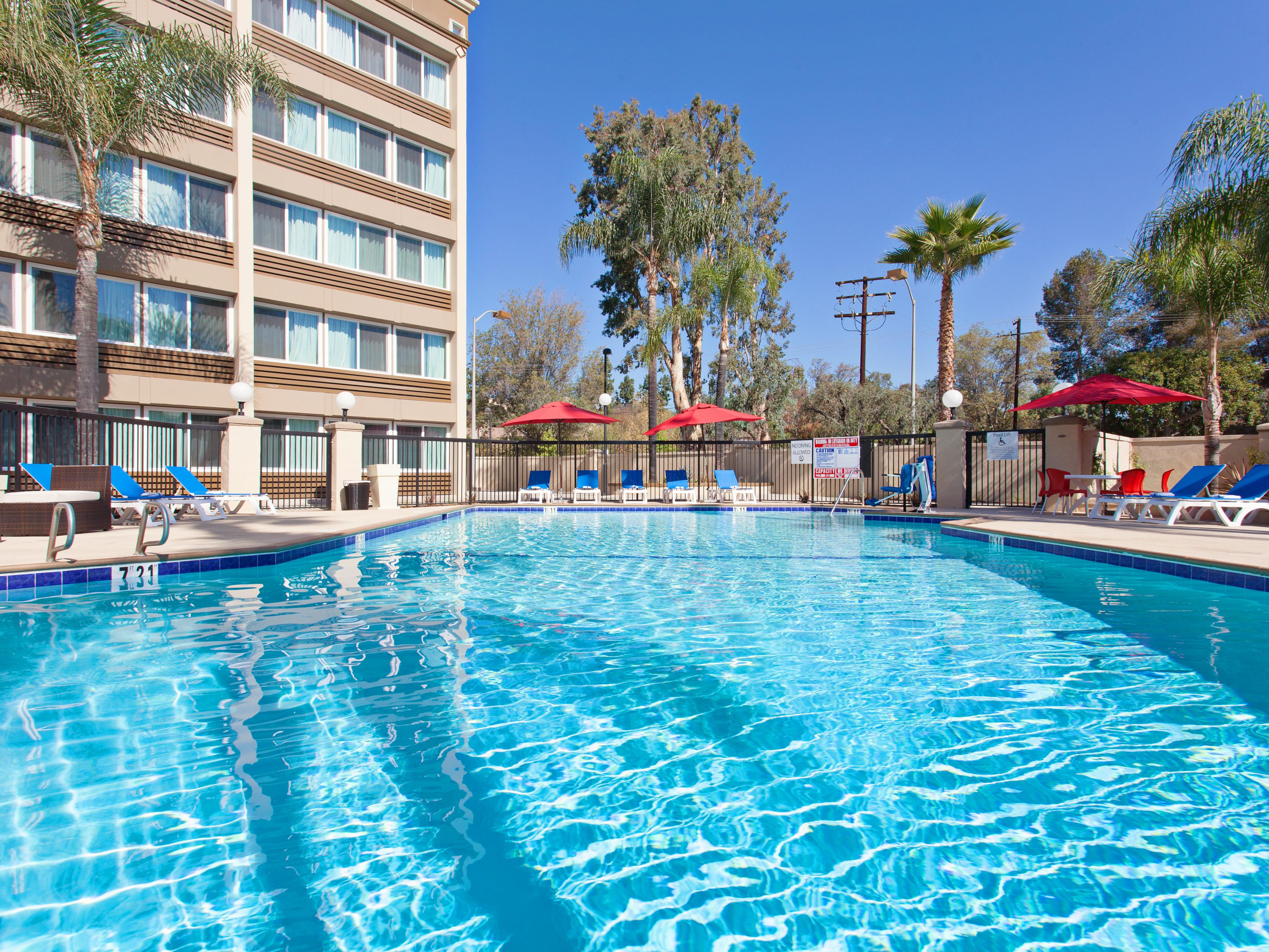 Looking to beat the Southern California heat? Just trying to get your daily laps in? Visit our on-site heated pool open daily. 