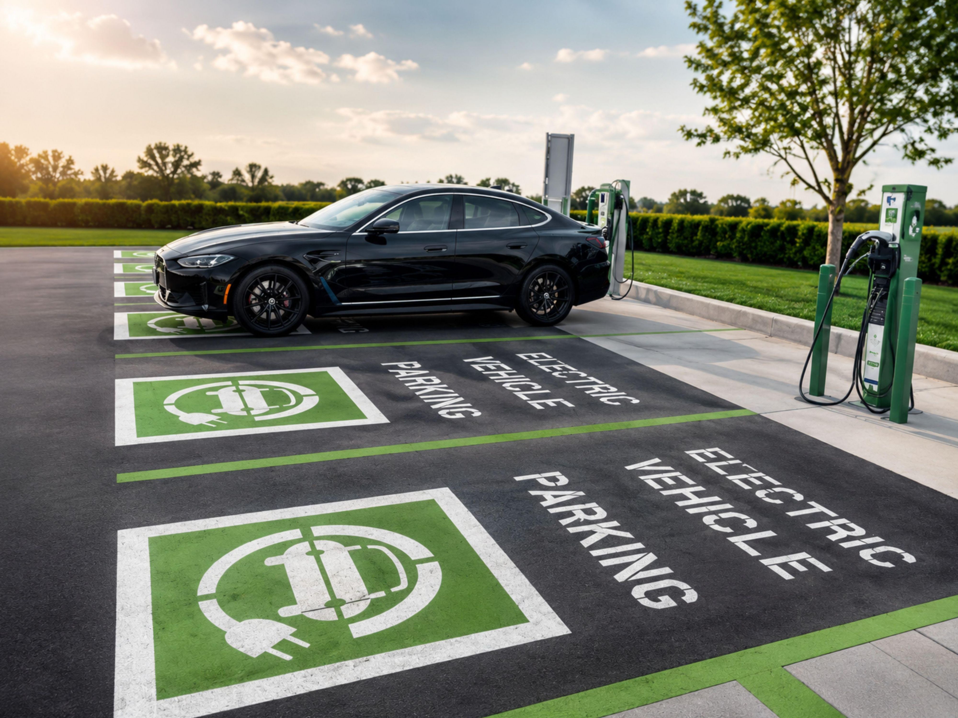 Cargadores de vehículos eléctricos en el hotel.