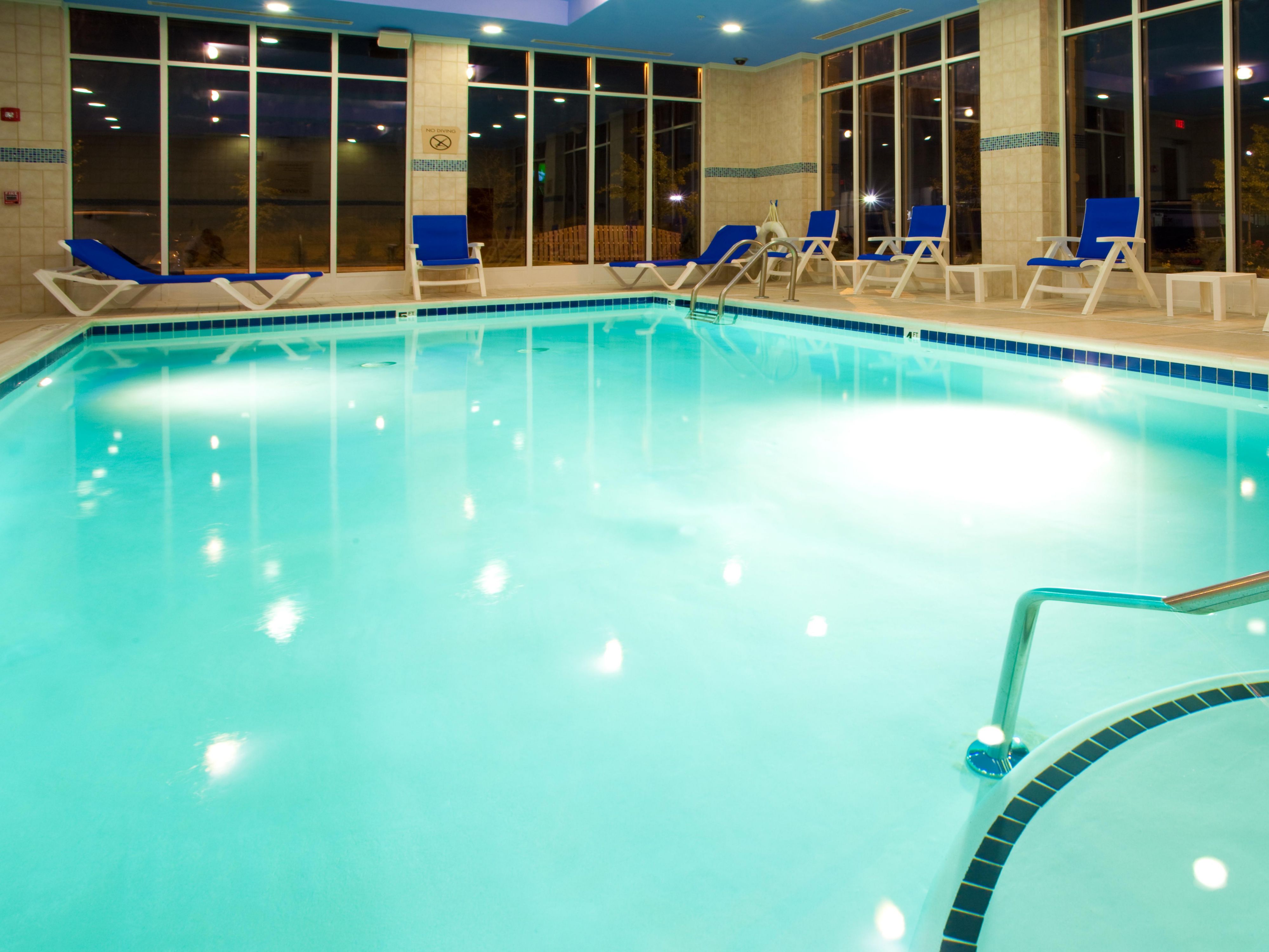 Our heated pool is open year-round! Bring the kids - and don't forget your swimsuits!