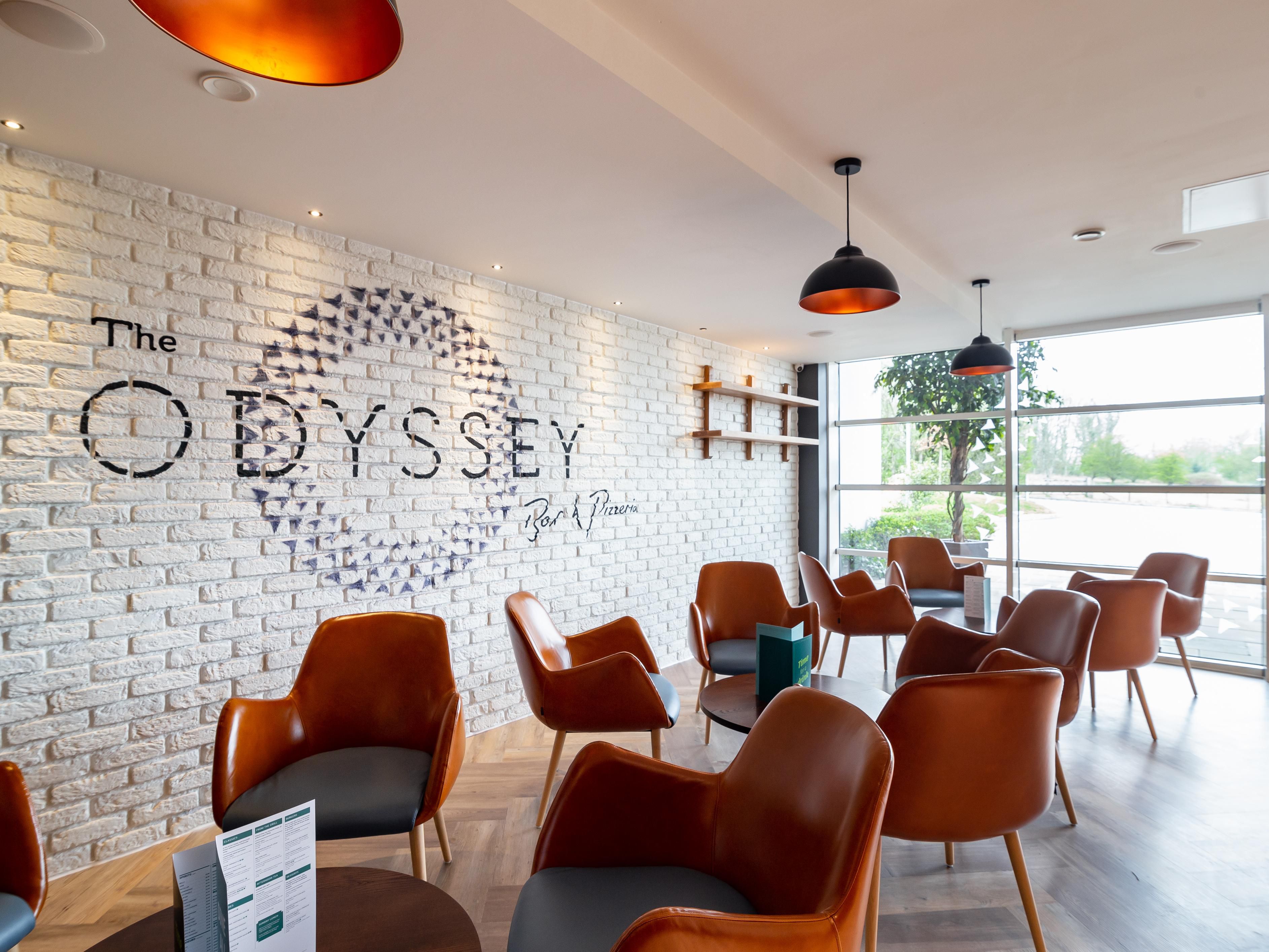 The stylish, contemporary Odyssey Restaurant, Bar and Pizzeria makes the perfect place for dinner with family or socializing with friends. Enjoy local produce cooked by the team of award-winning Chefs and relax in the comfortable and elegant surroundings. If the sun is shining enjoy your gin & tonic or cocktail on the sunny terrace. 