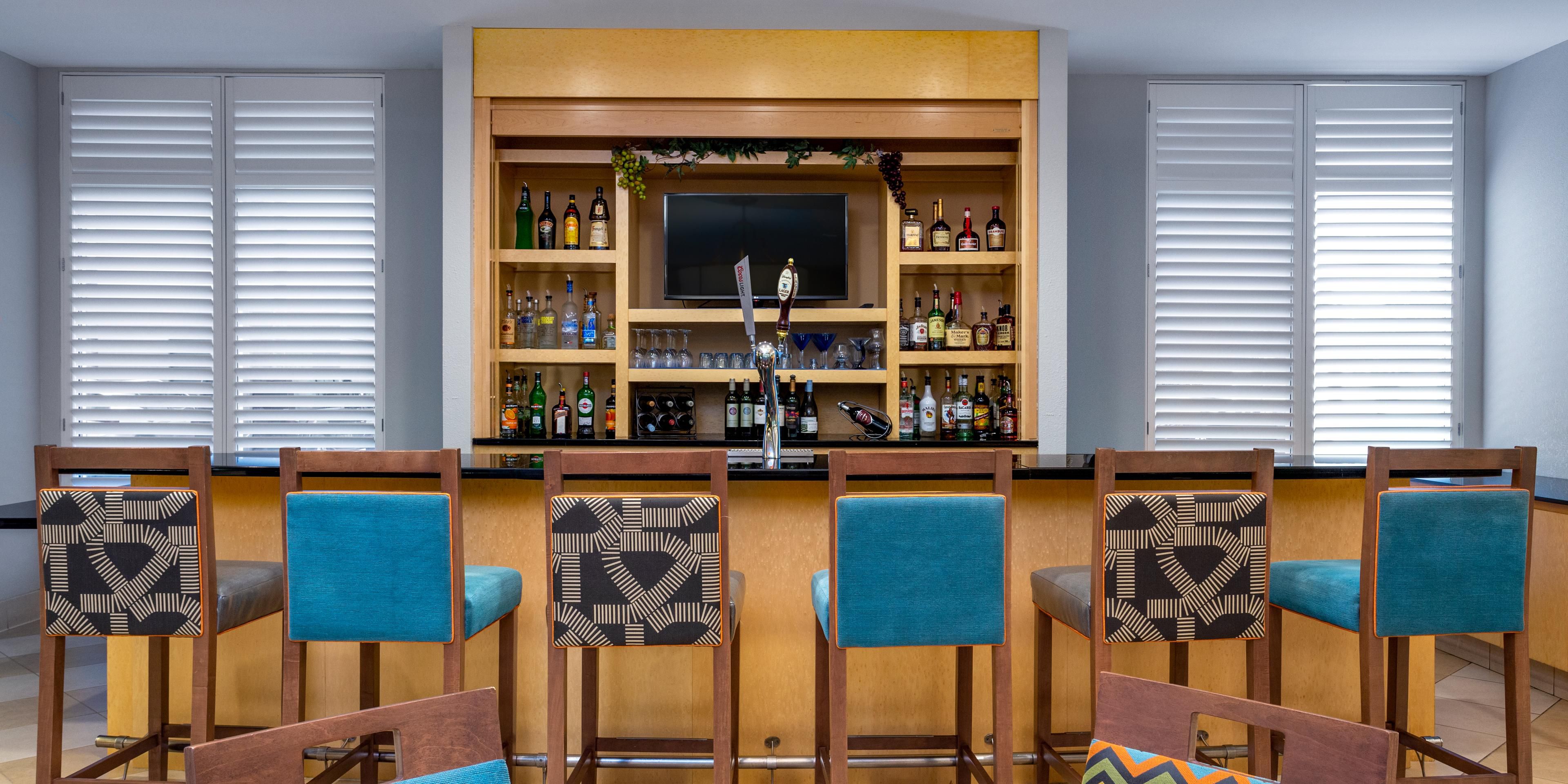 Our Bar offers a variety of drinks and snacks.