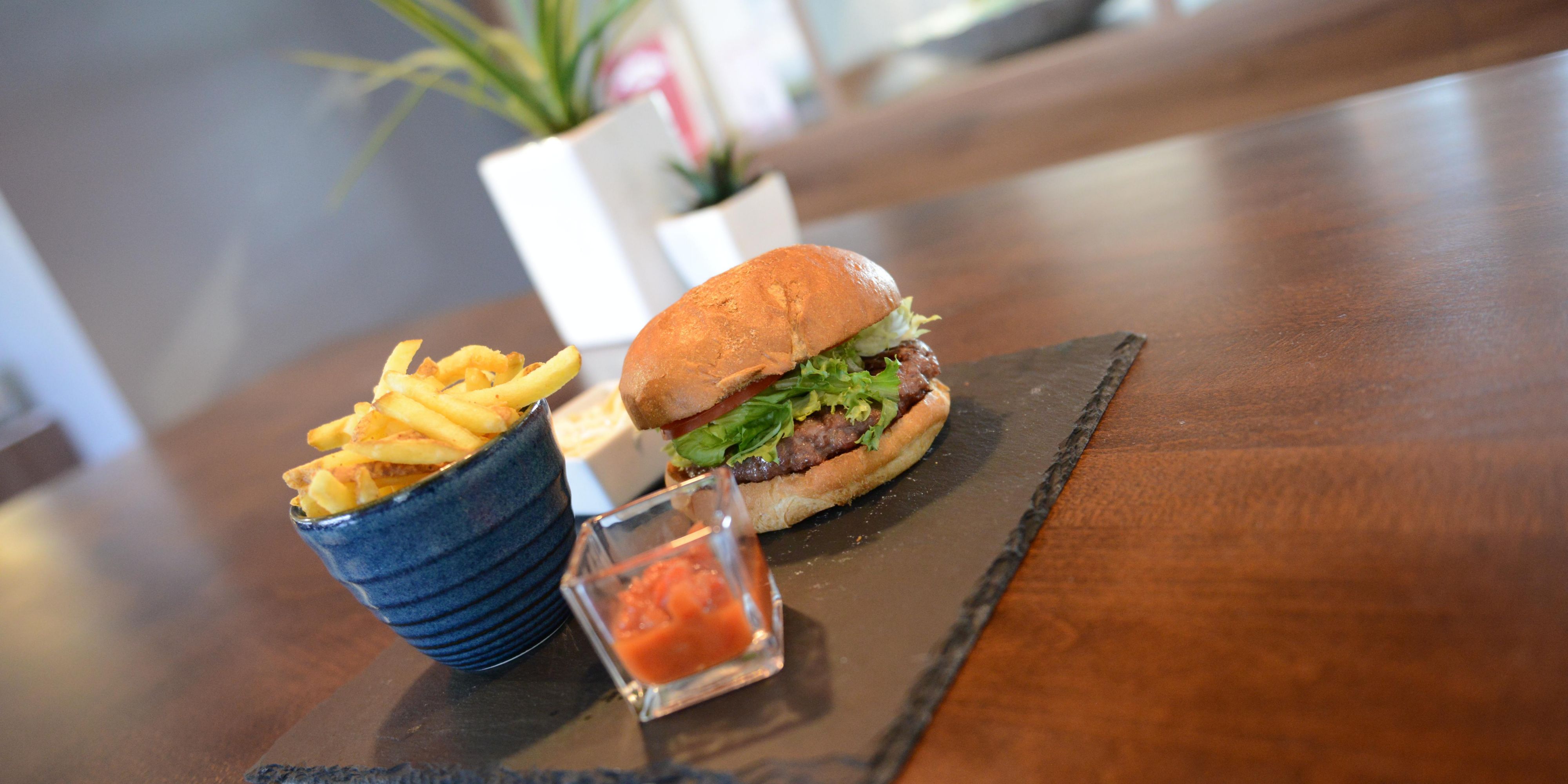 Classic Burger available from the All-Day Dining Menu