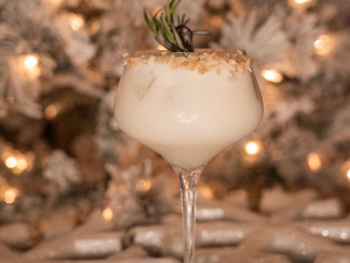 Holiday themed cocktail