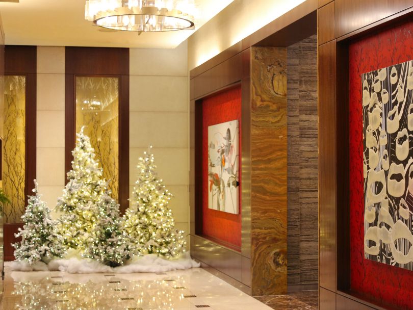 Lobby entrace with Christmas decorations