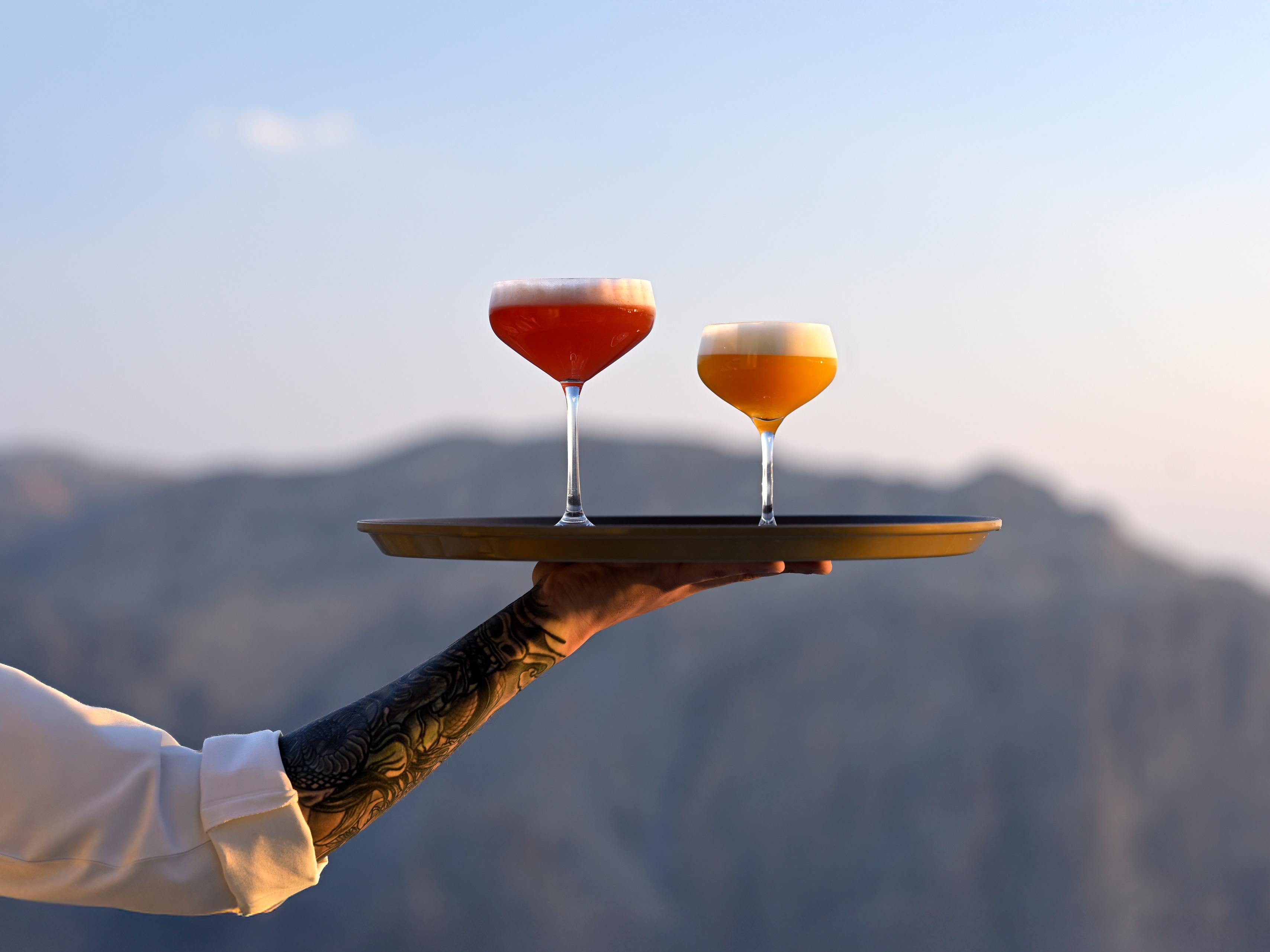 Relax with drinks and a stunning sunset at Indigo Jabal Akhdar