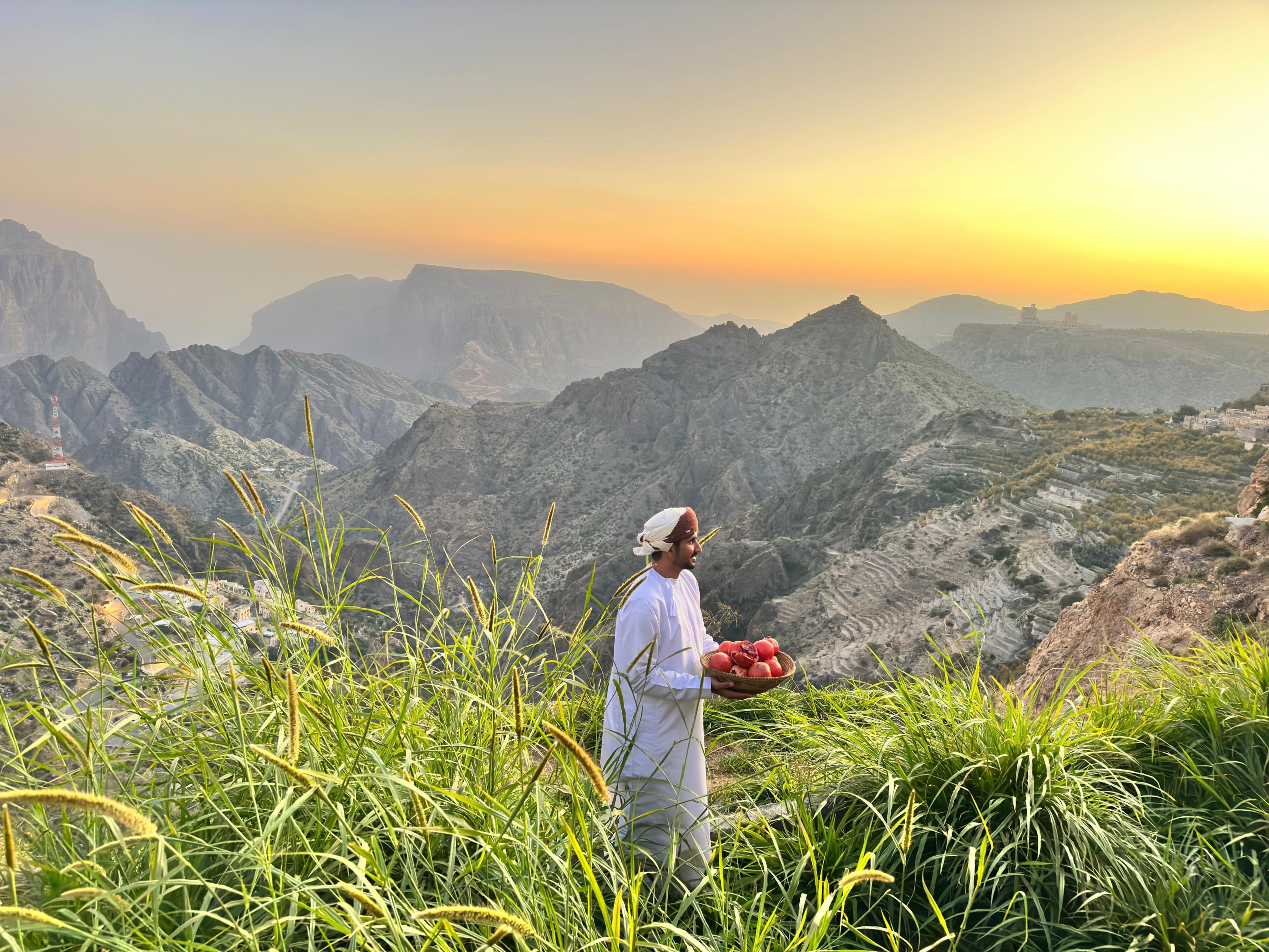 Jabal Akhdar guide shares the beauty of pomegranate fields