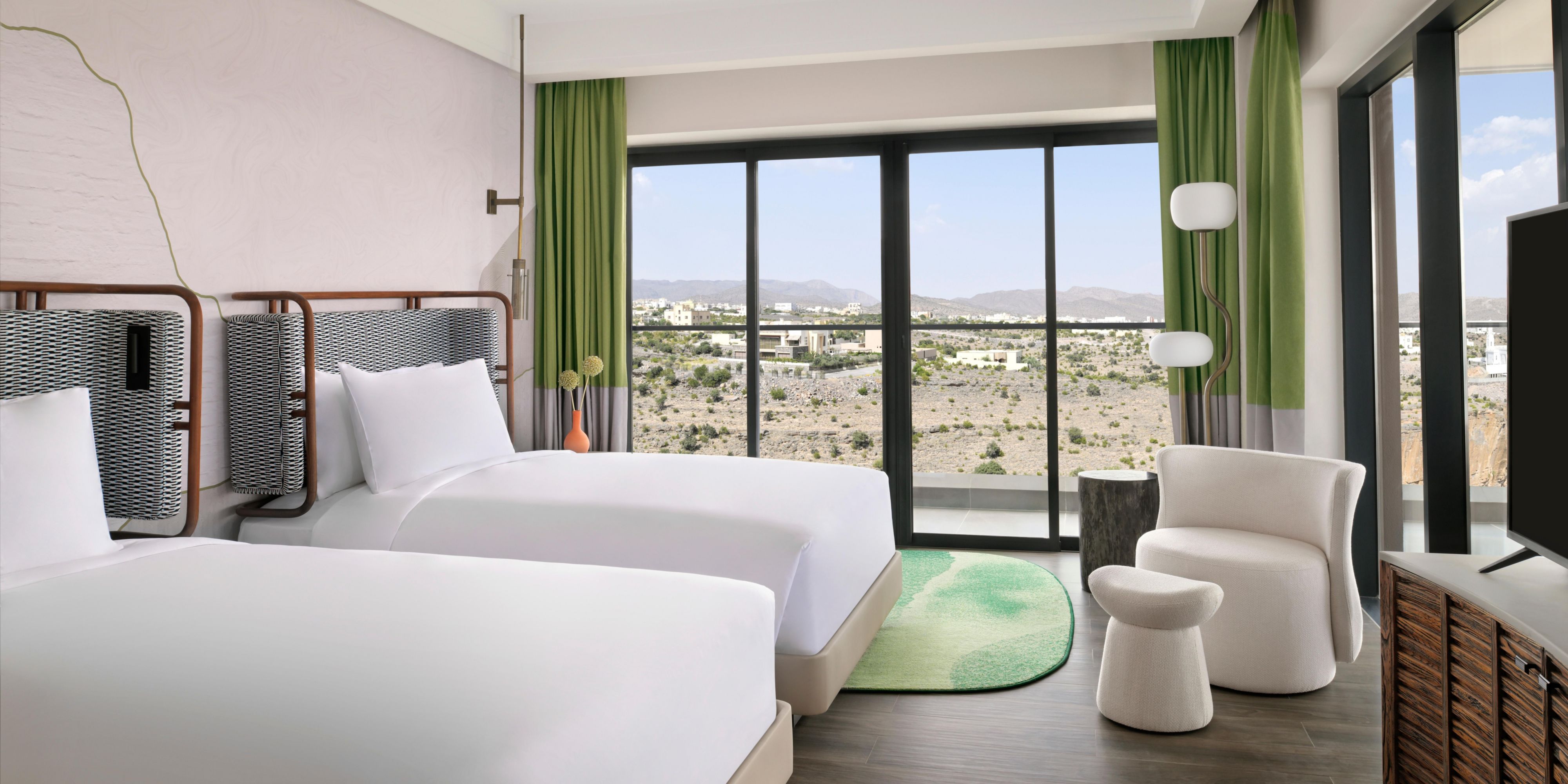 Sayq village and Jabal Akhdar's towering peaks