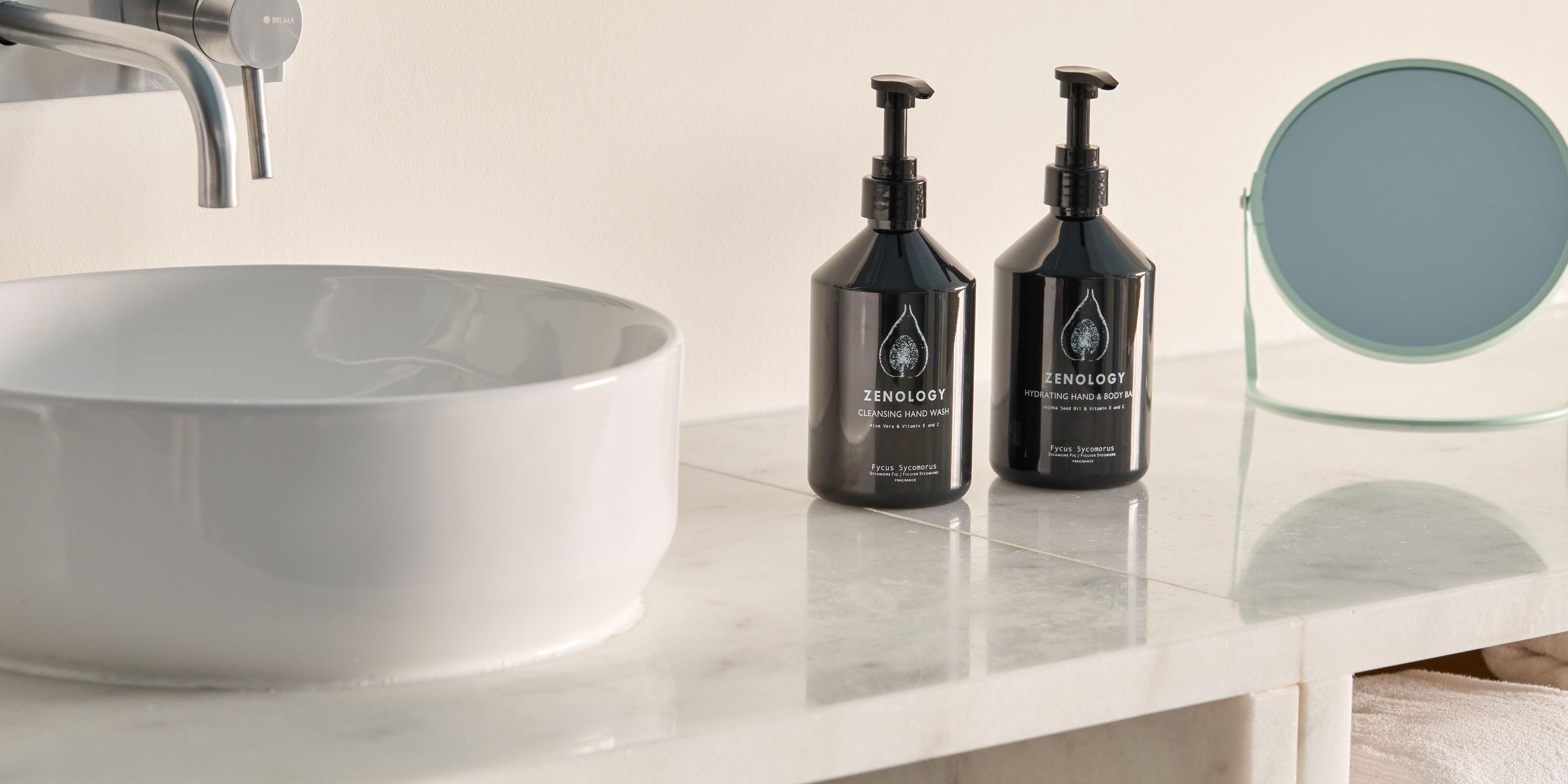 Elegant bathrooms with high-end toiletries for your stay