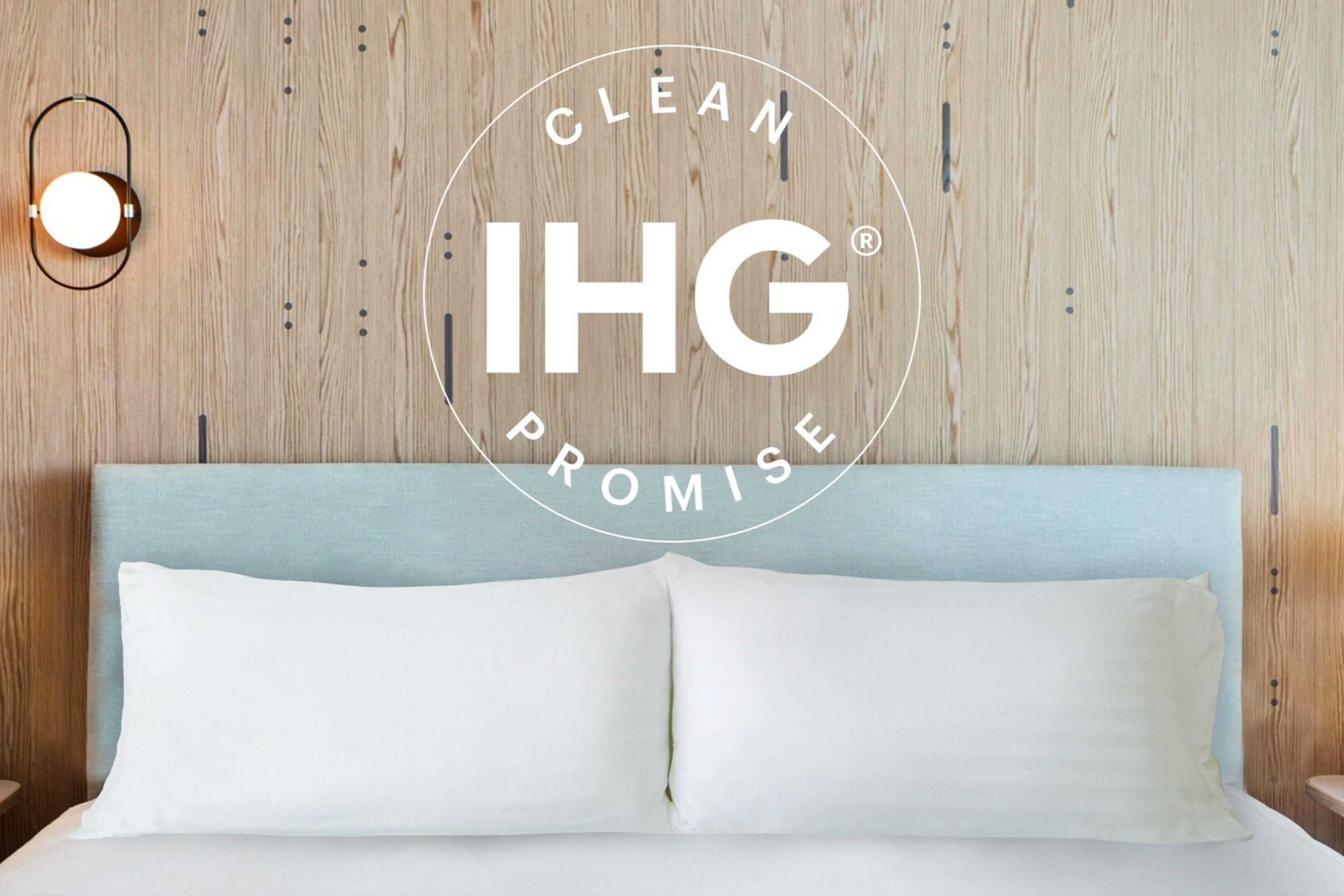 Expect enhanced cleanliness standards when you stay at our Downtown Asheville hotel. To ensure your comfort, our staff has been trained on property cleaning and sanitizing procedures through our proprietary AimClean program, and by other industry-leading cleaning experts, including from Ecolab. Now more than ever, we are ready to take care of you. 