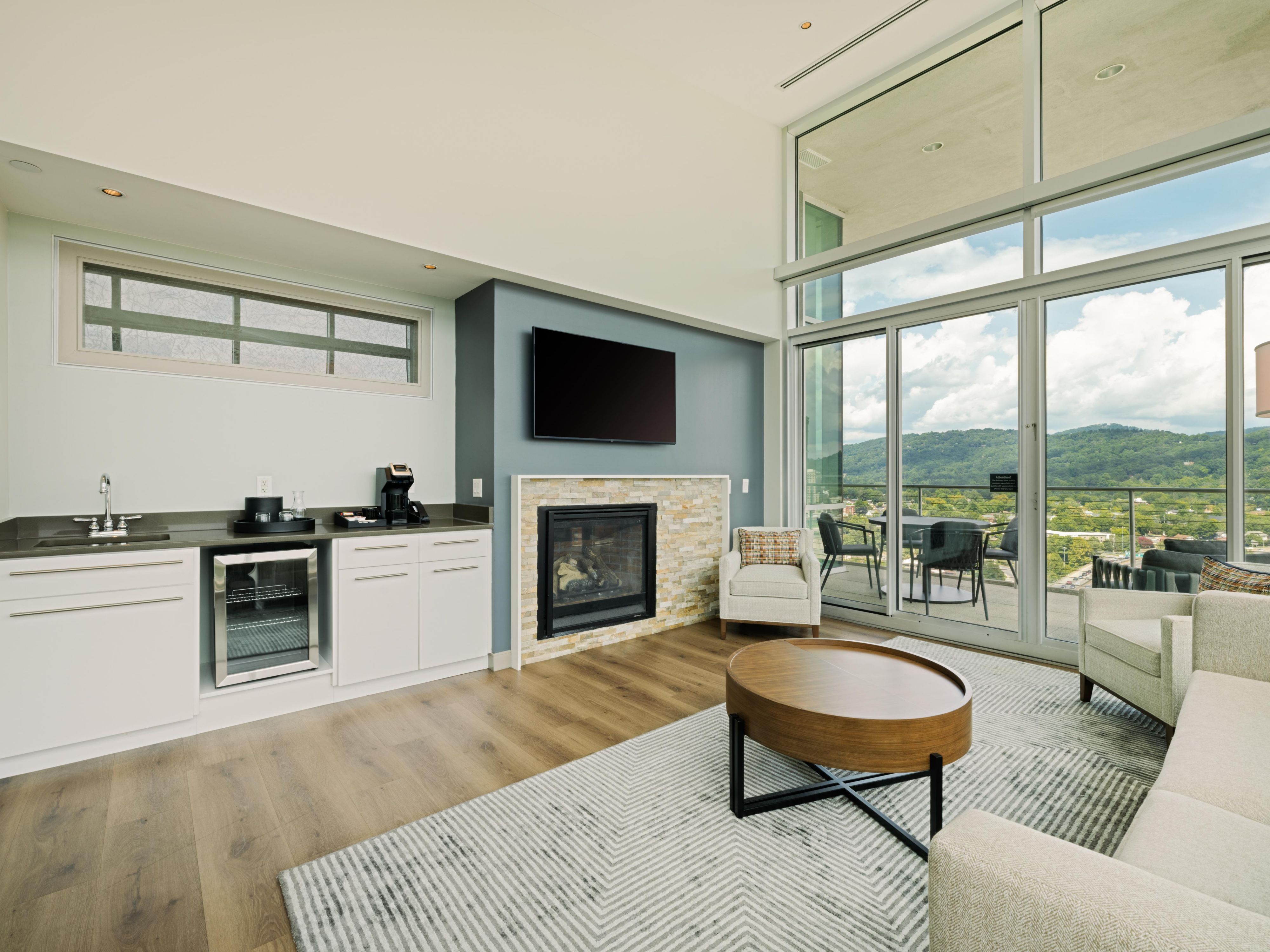 Elevate your stay in a one bedroom king suite with balcony