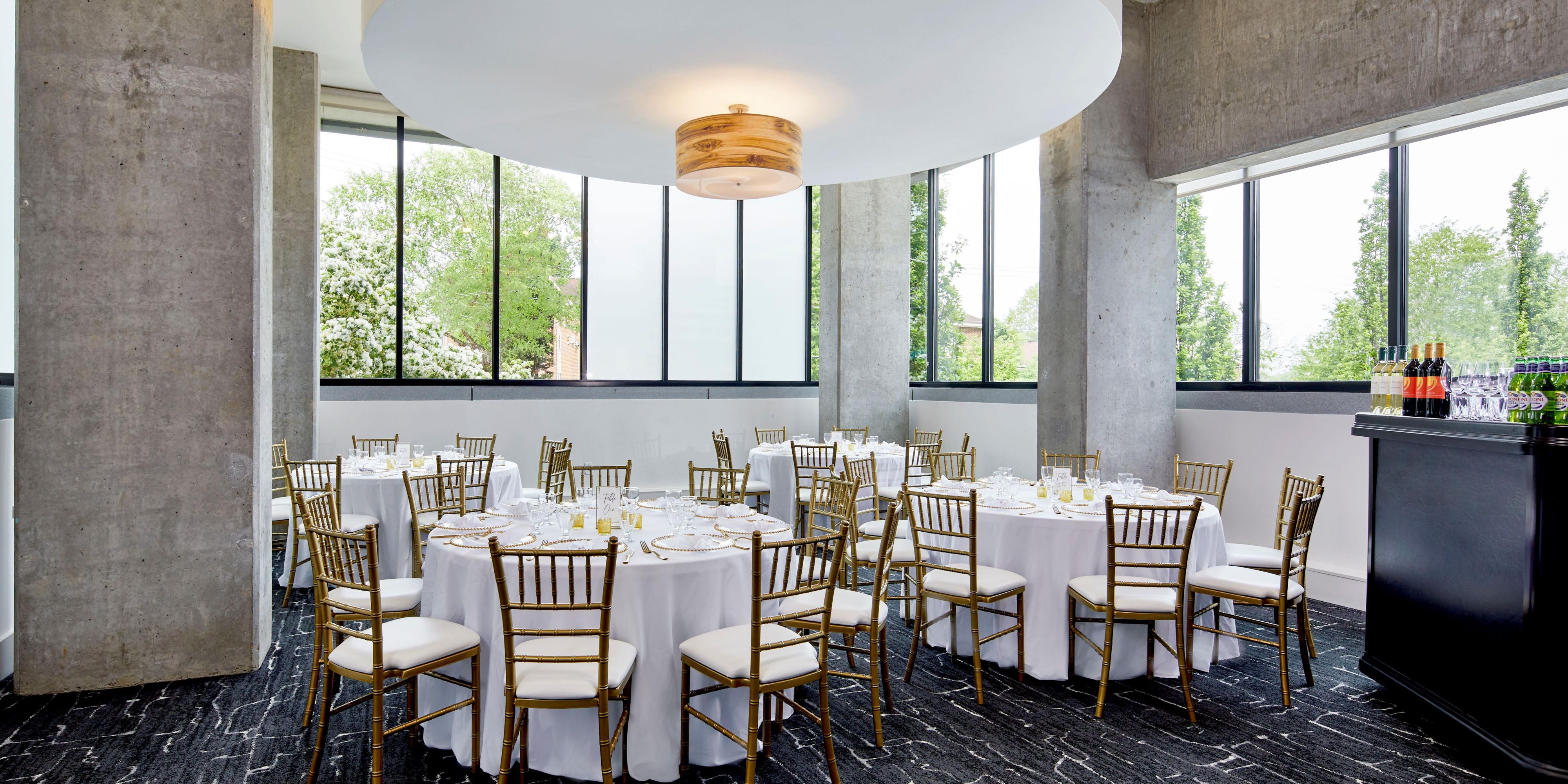 Gather in the Solarium for a light-filled celebration.