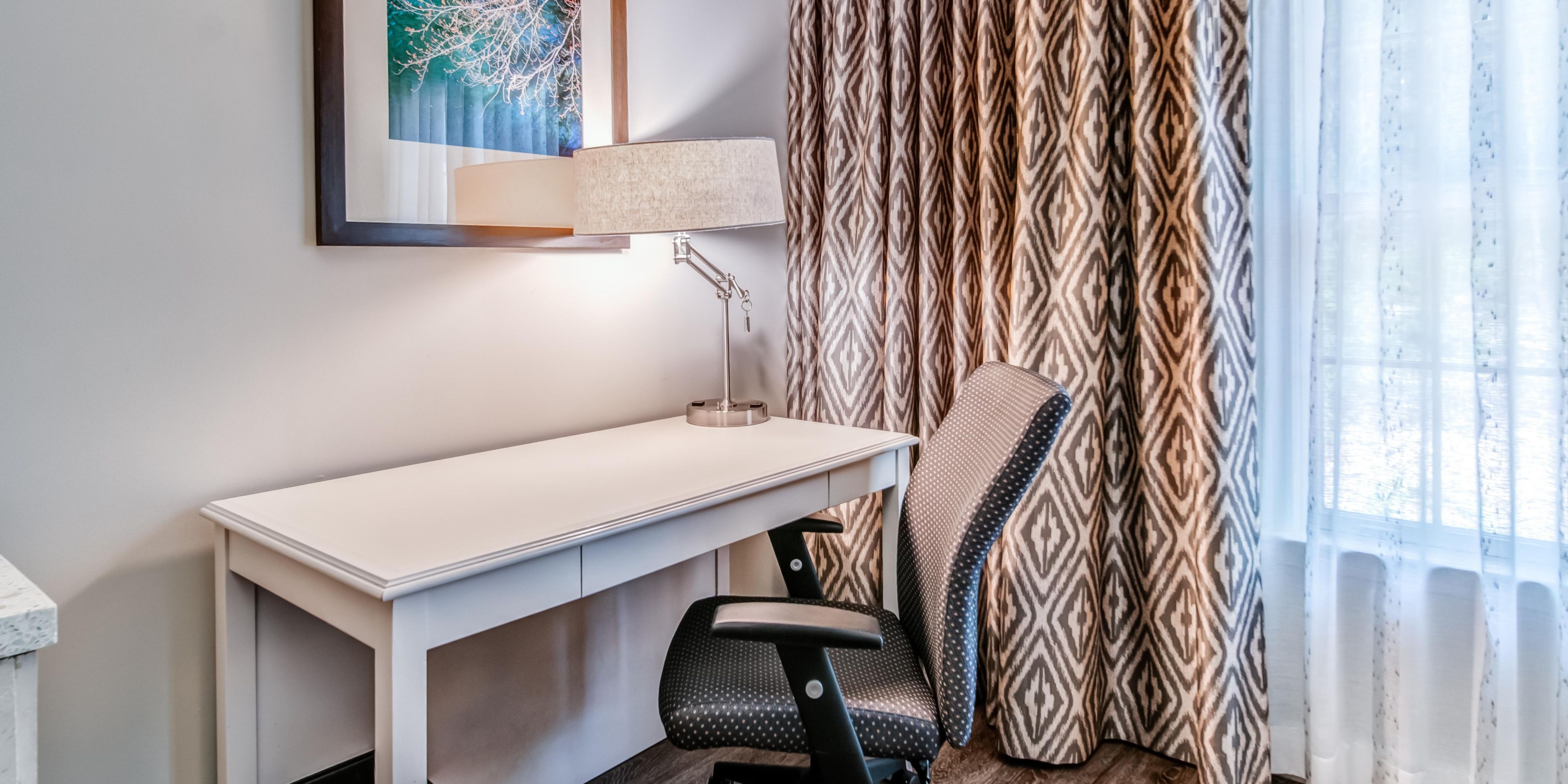 Fully functional desk for all your at-home-office needs 