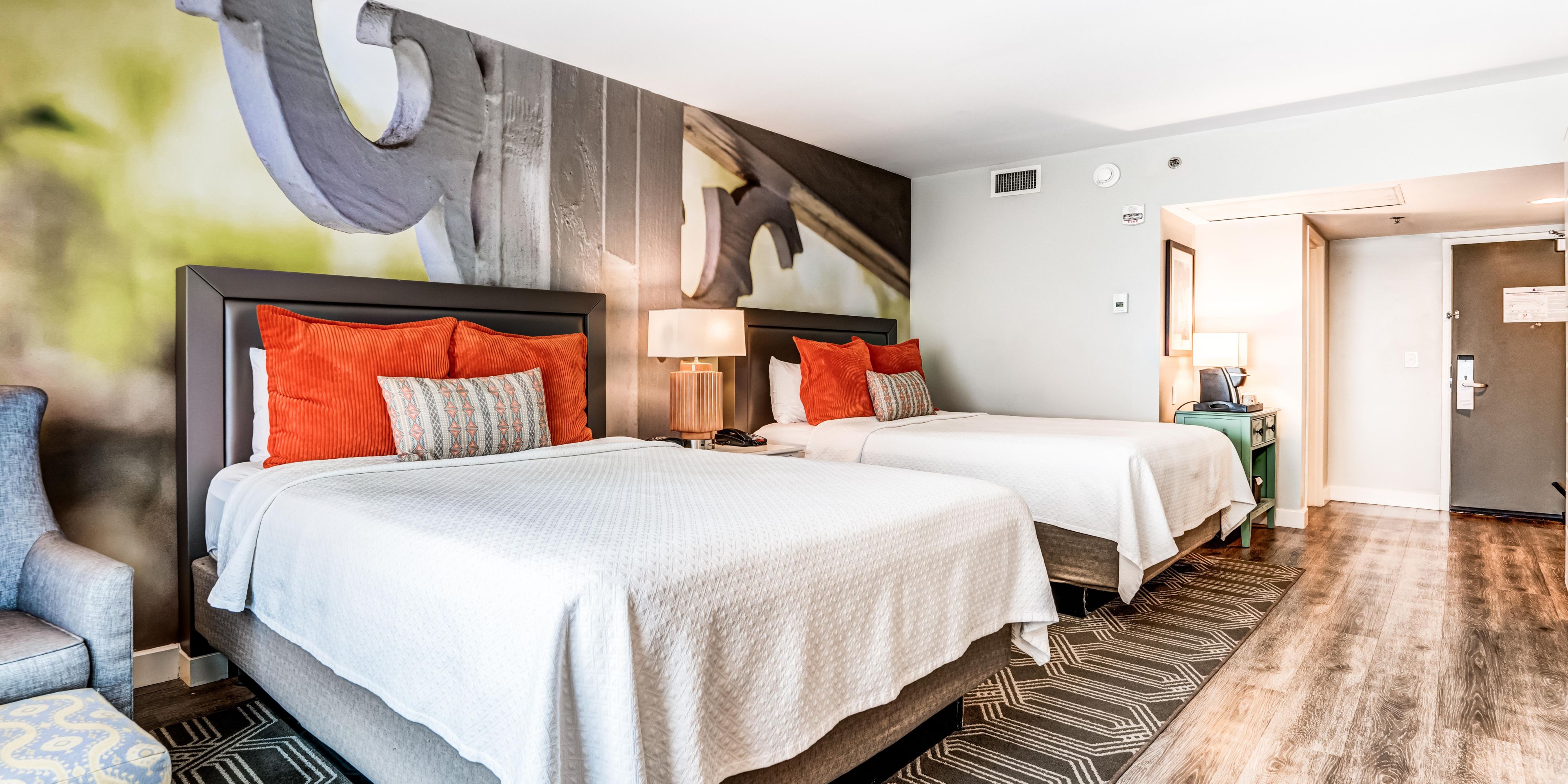 Our spacious 2 queen bed guest rooms