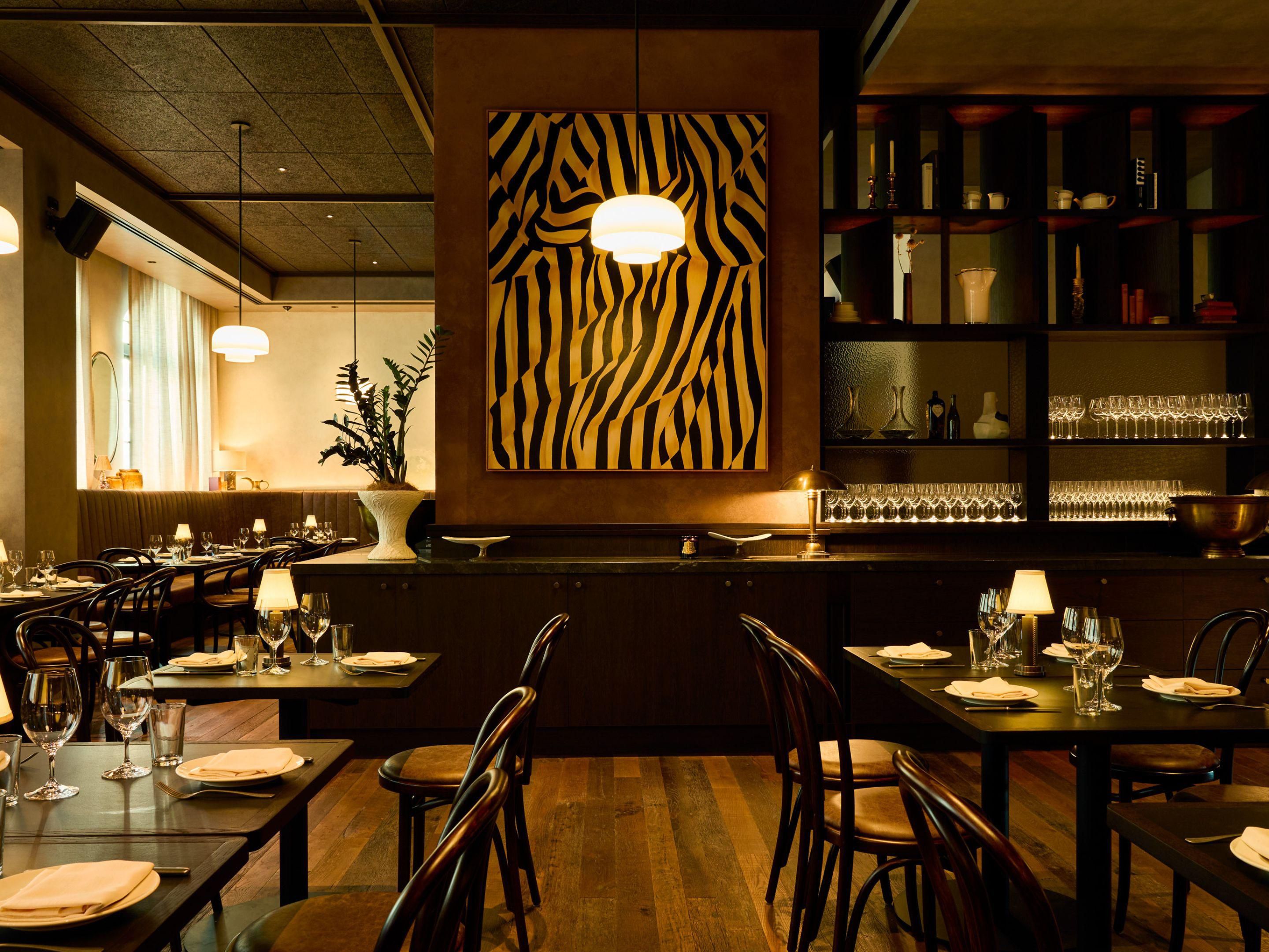 Relaxed restaurant dining area